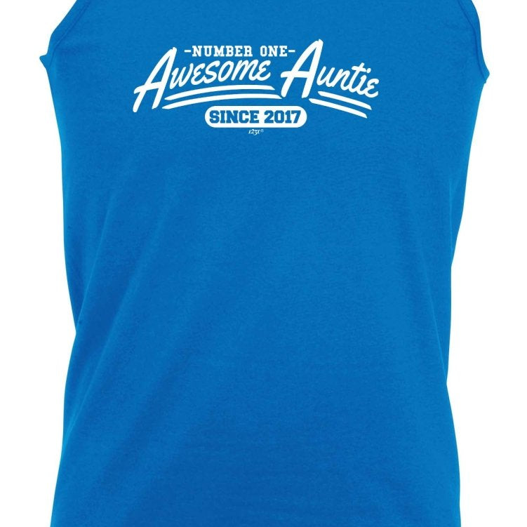 2017 Awesome Auntie Since - Funny Novelty Vest Singlet Unisex Tank Top - 123t Australia | Funny T-Shirts Mugs Novelty Gifts