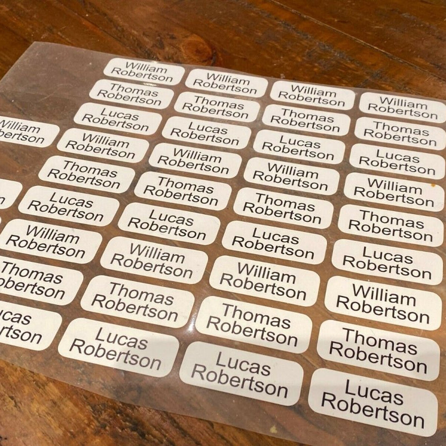 22 x IRON ON TAGS - Personalised Name Labels Label tag Clothing School Kids - 123t Australia | Funny T-Shirts Mugs Novelty Gifts
