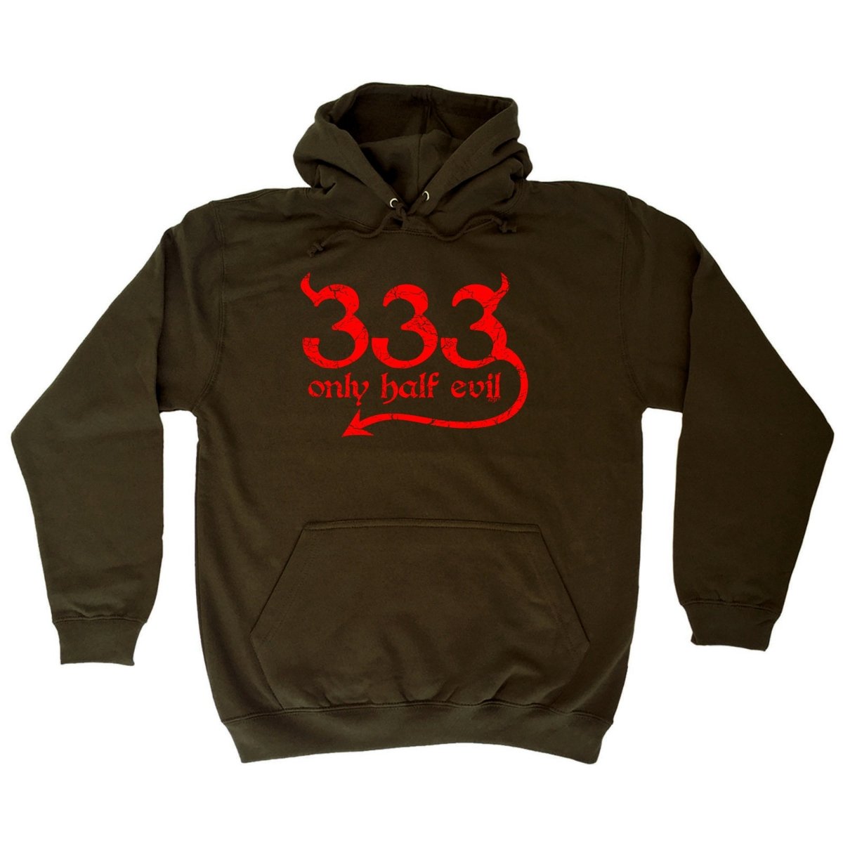 333 Only Half Evil - Funny Novelty Hoodies Hoodie - 123t Australia | Funny T-Shirts Mugs Novelty Gifts