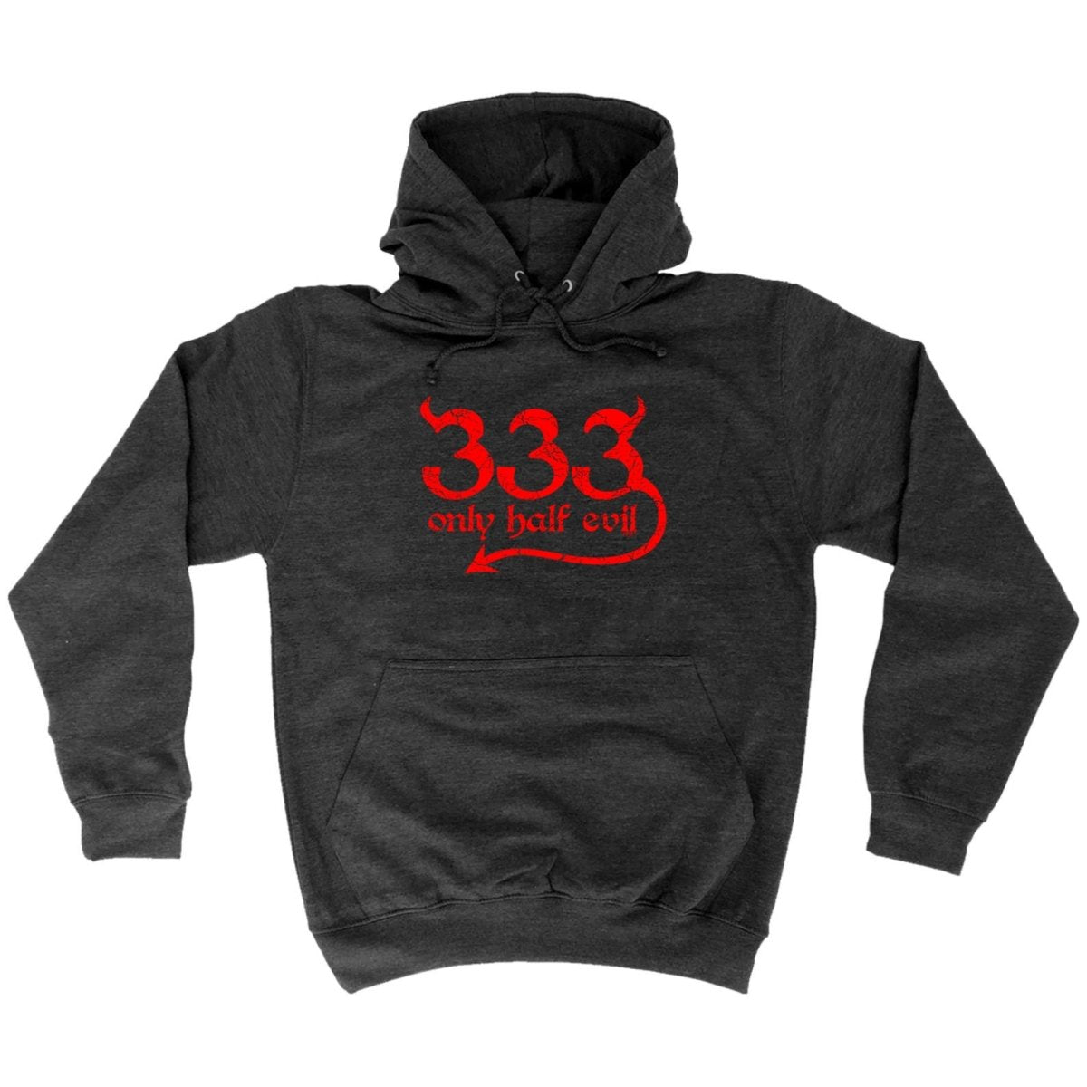 333 Only Half Evil - Funny Novelty Hoodies Hoodie - 123t Australia | Funny T-Shirts Mugs Novelty Gifts