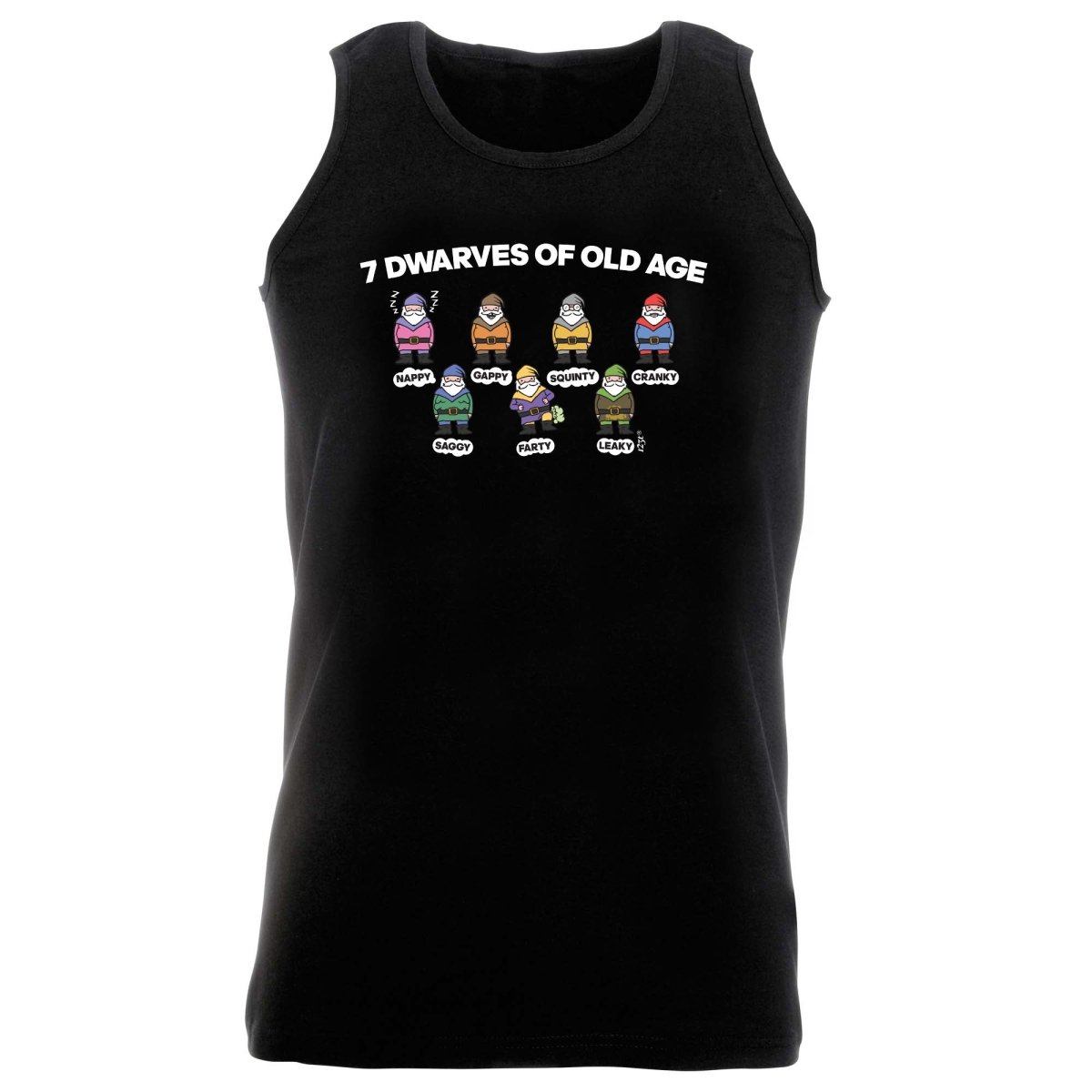 7 Dwarves Of Old Age - Funny Novelty Vest Singlet Unisex Tank Top - 123t Australia | Funny T-Shirts Mugs Novelty Gifts