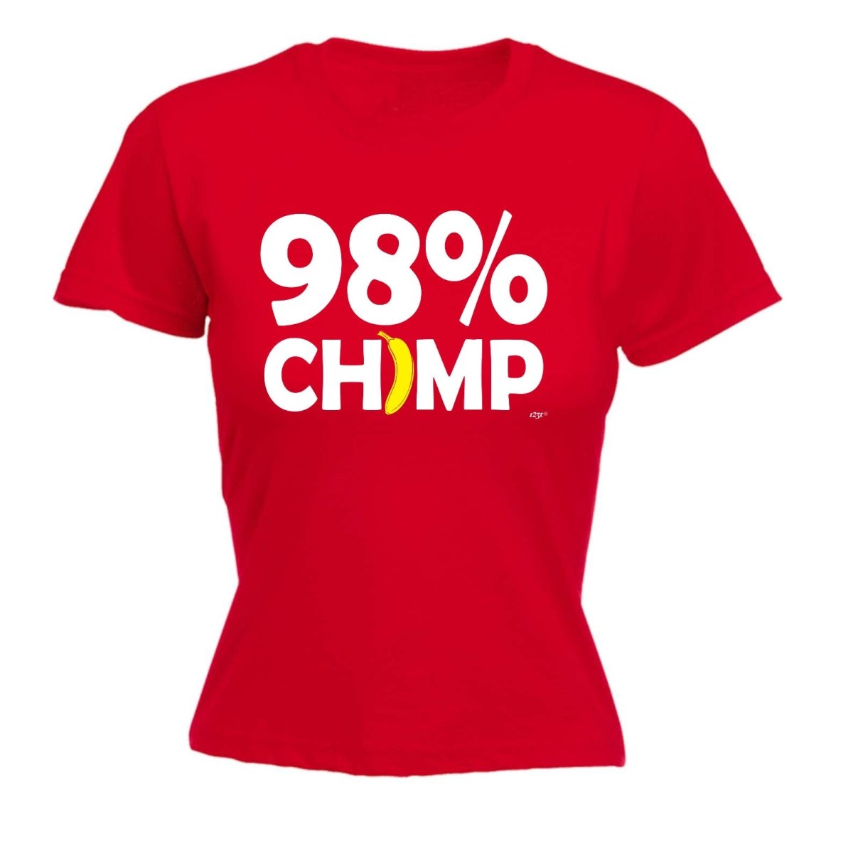 98 Percent Chimp - Funny Novelty Womens T-Shirt T Shirt Tshirt - 123t Australia | Funny T-Shirts Mugs Novelty Gifts