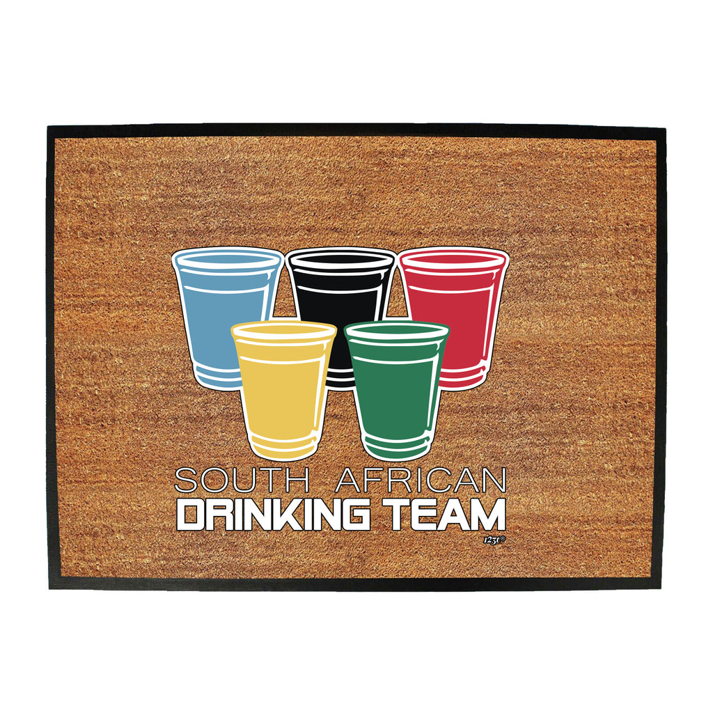 South African Drinking Team Glasses - Funny Novelty Doormat