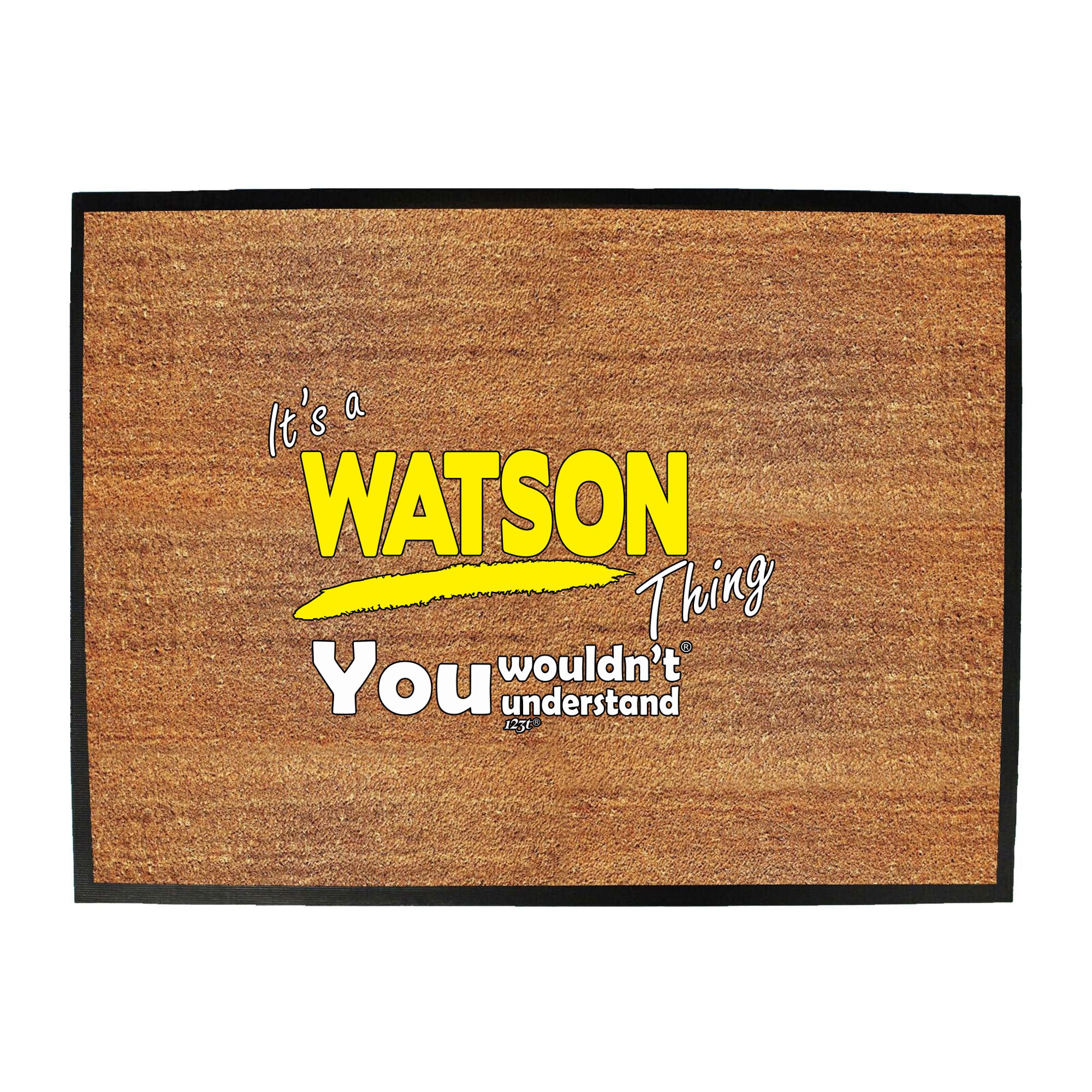 Watson V1 Surname Thing - Funny Novelty Doormat
