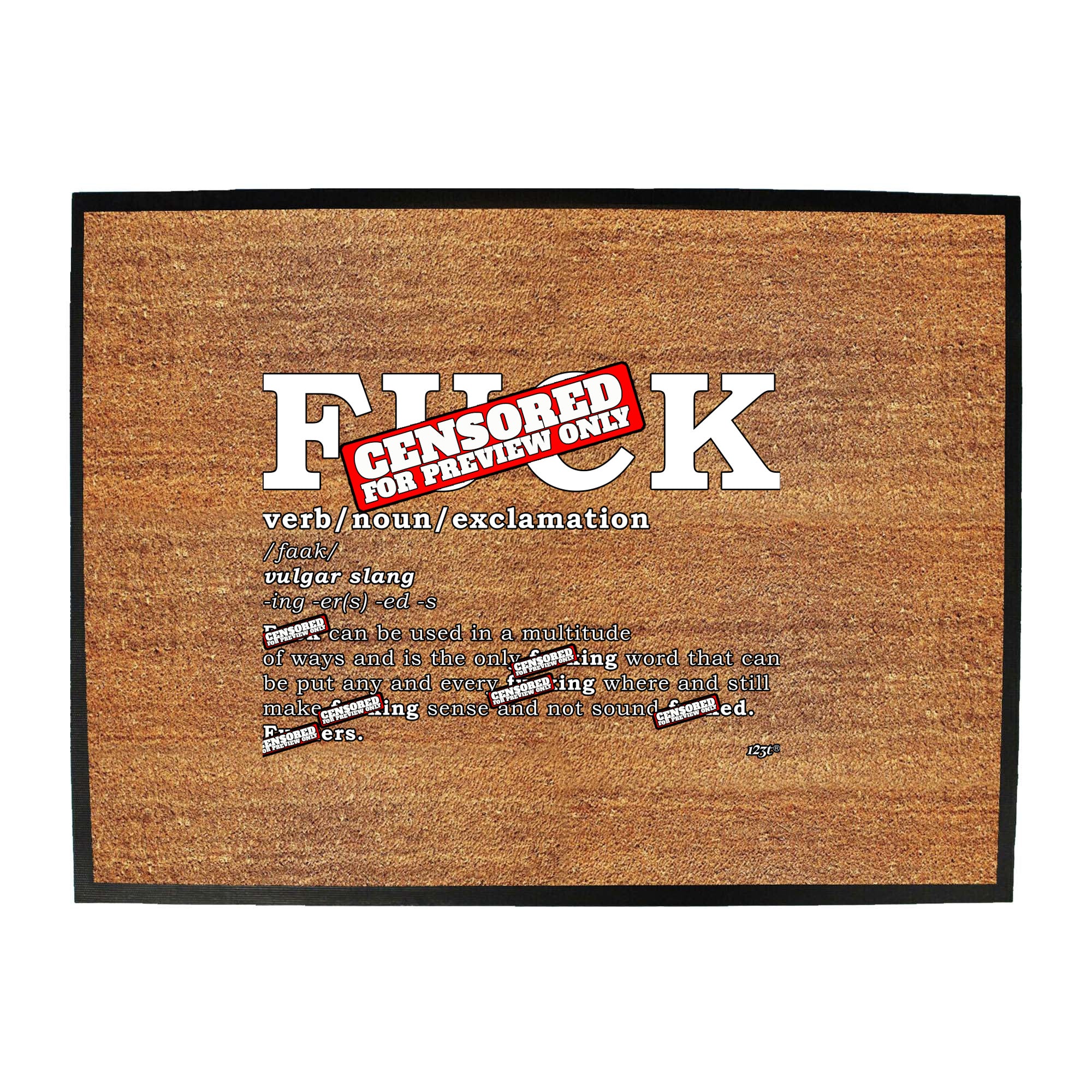 F K Noun - Funny Novelty Doormat