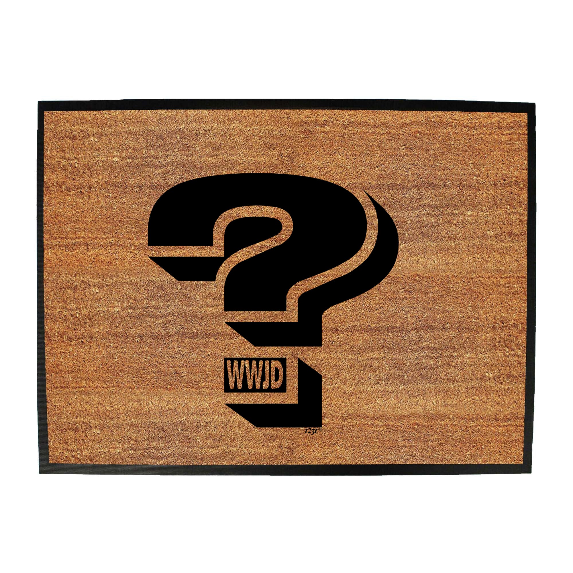 What Would Jesus Do Question Mark - Funny Novelty Doormat