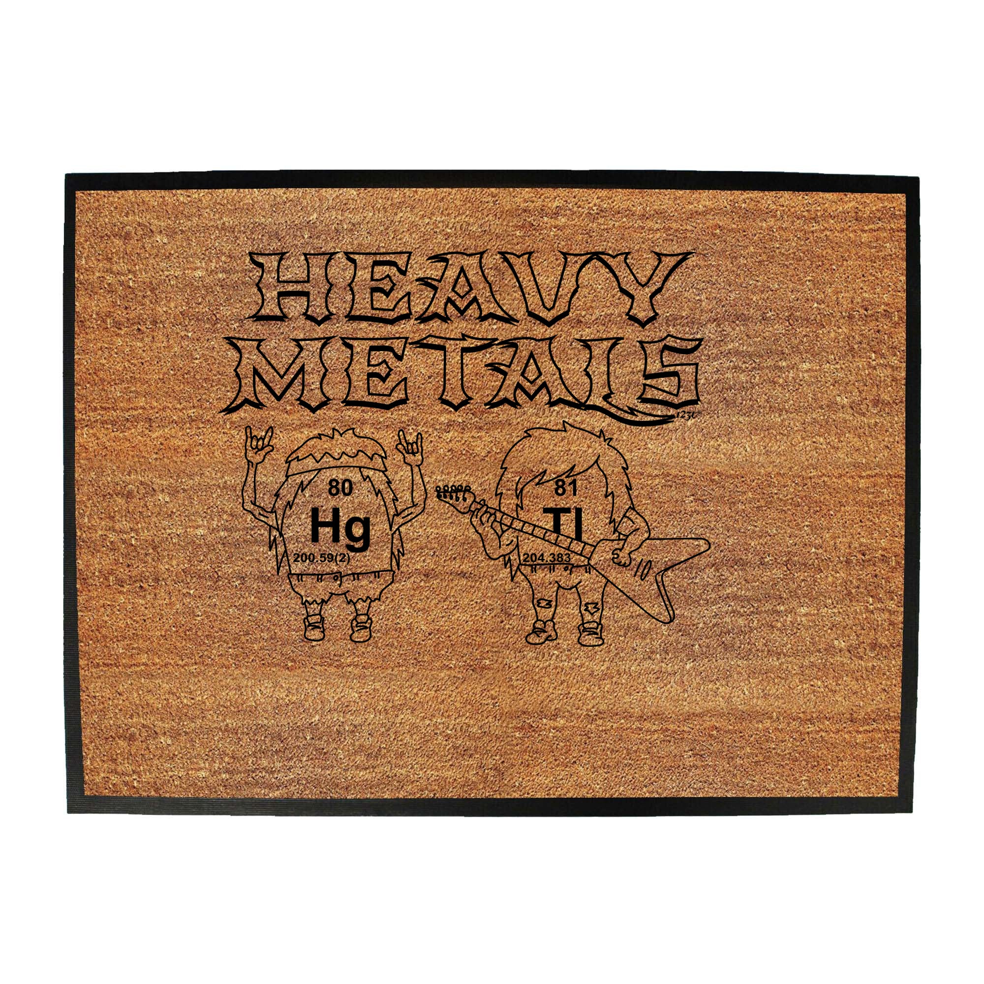 Heavy Metals Music Chemistry - Funny Novelty Doormat