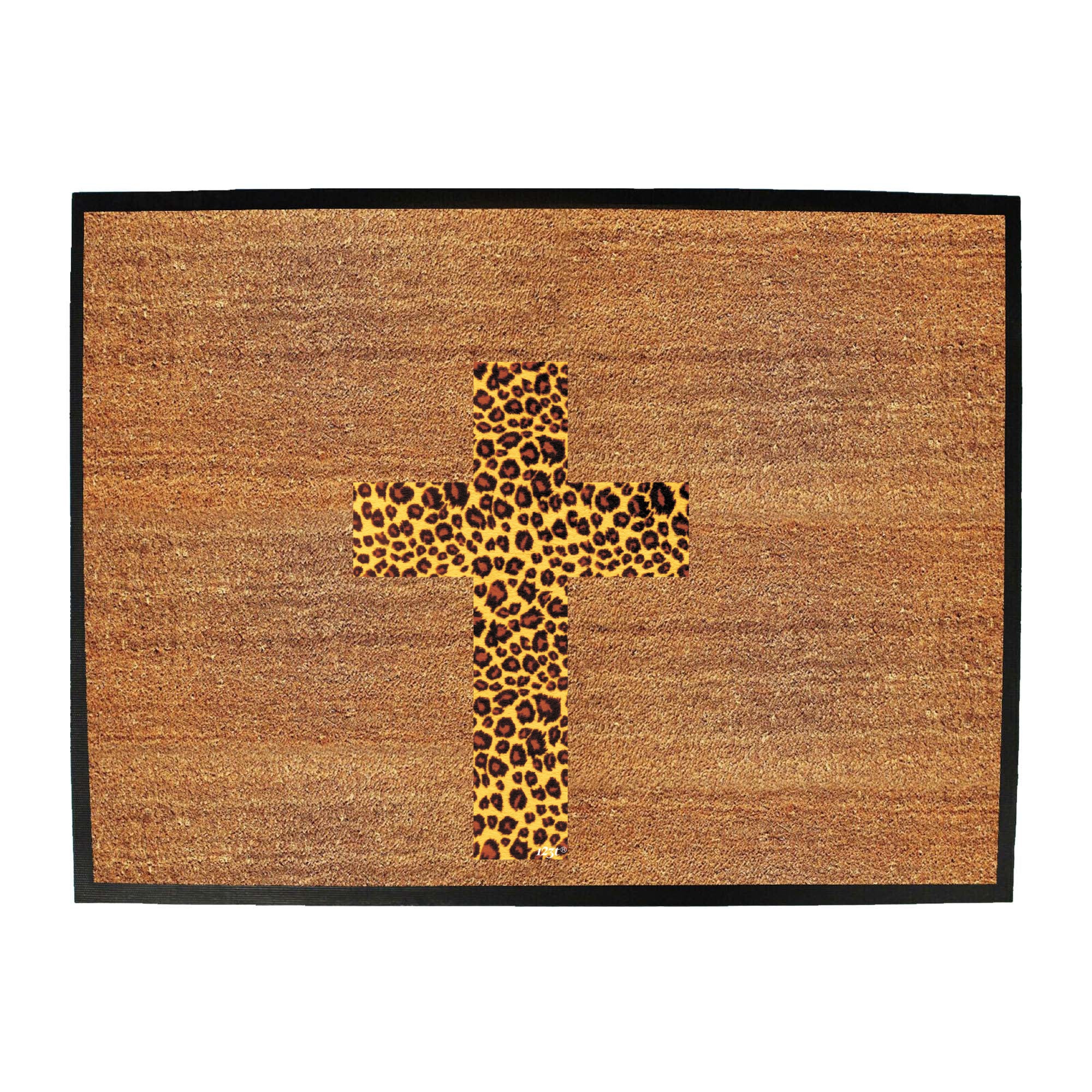 Leopard Cross - Funny Novelty Doormat