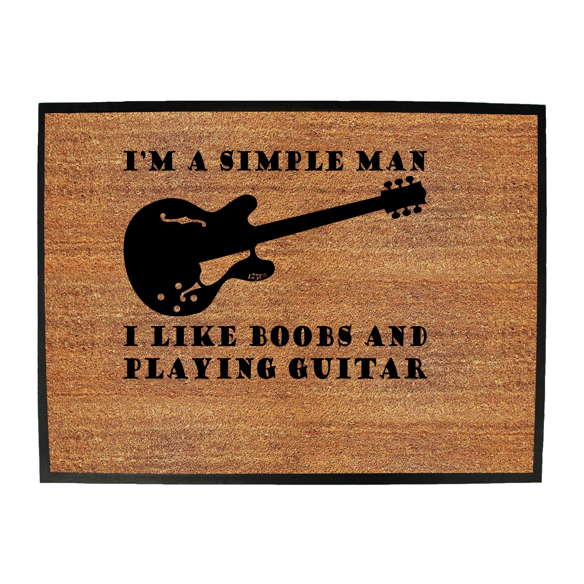I'M Simple B B Playing Guitar Music - Funny Novelty Doormat