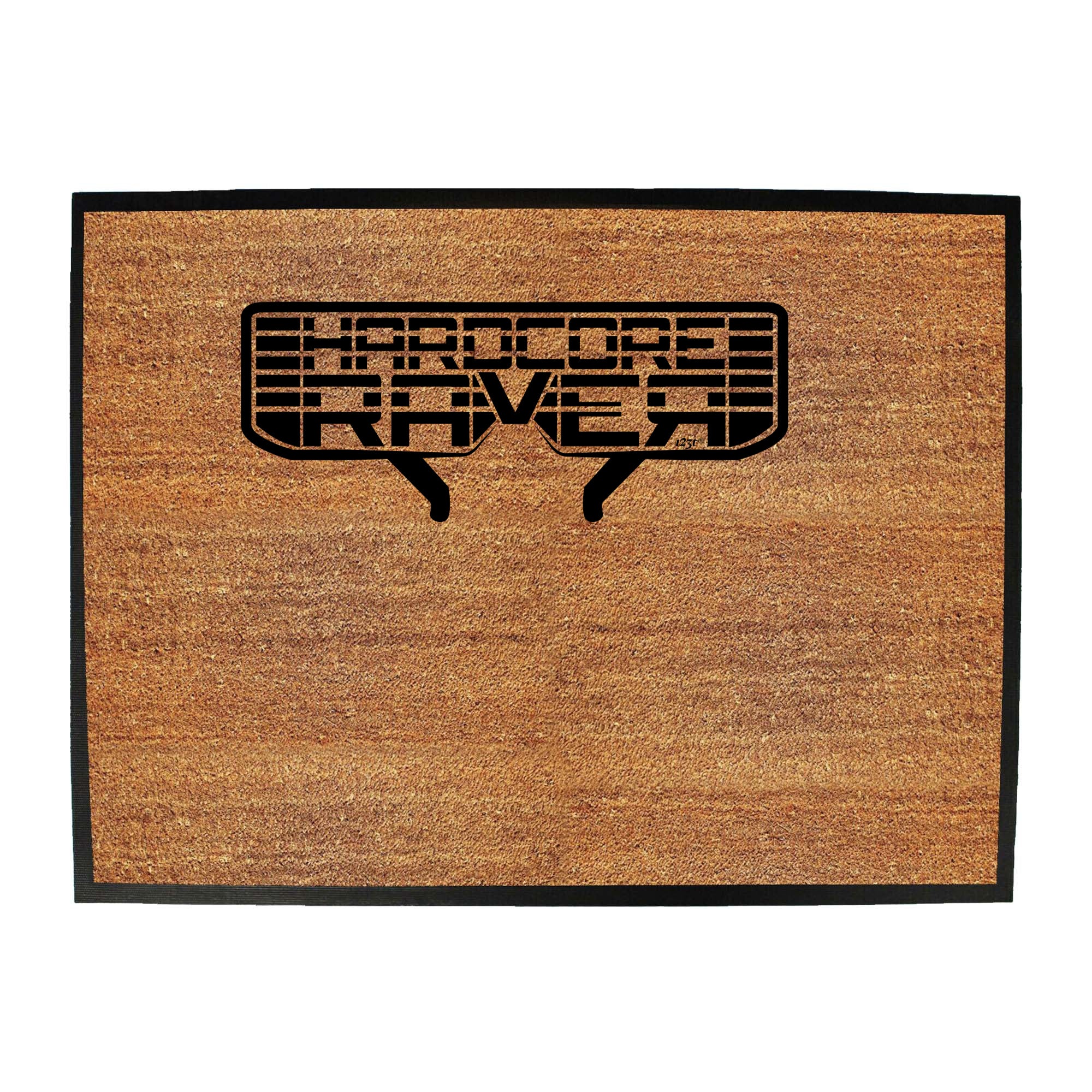 Hardcore Raver Glasses - Funny Novelty Doormat