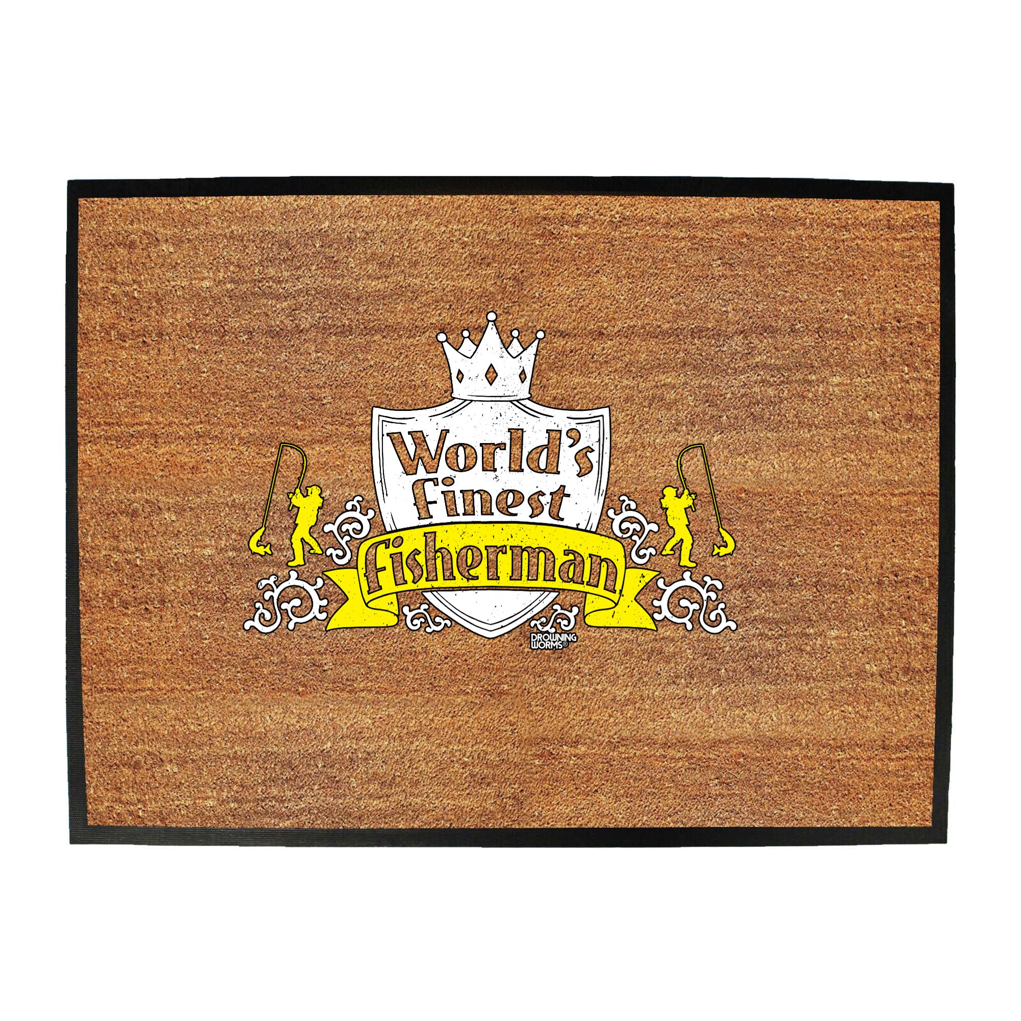 Dw Worlds Finest Fisherman - Funny Novelty Doormat