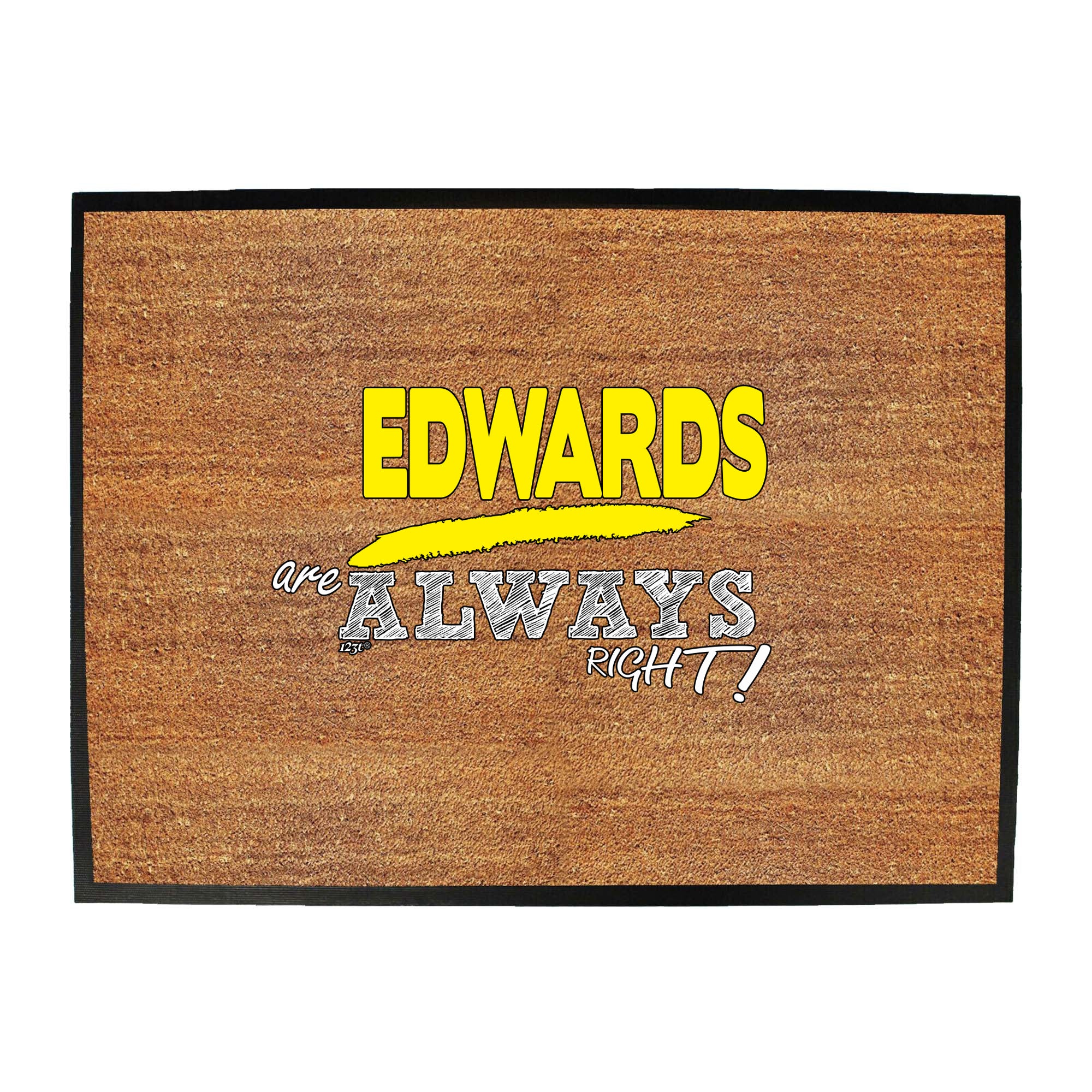 Edwards Always Right - Funny Novelty Doormat