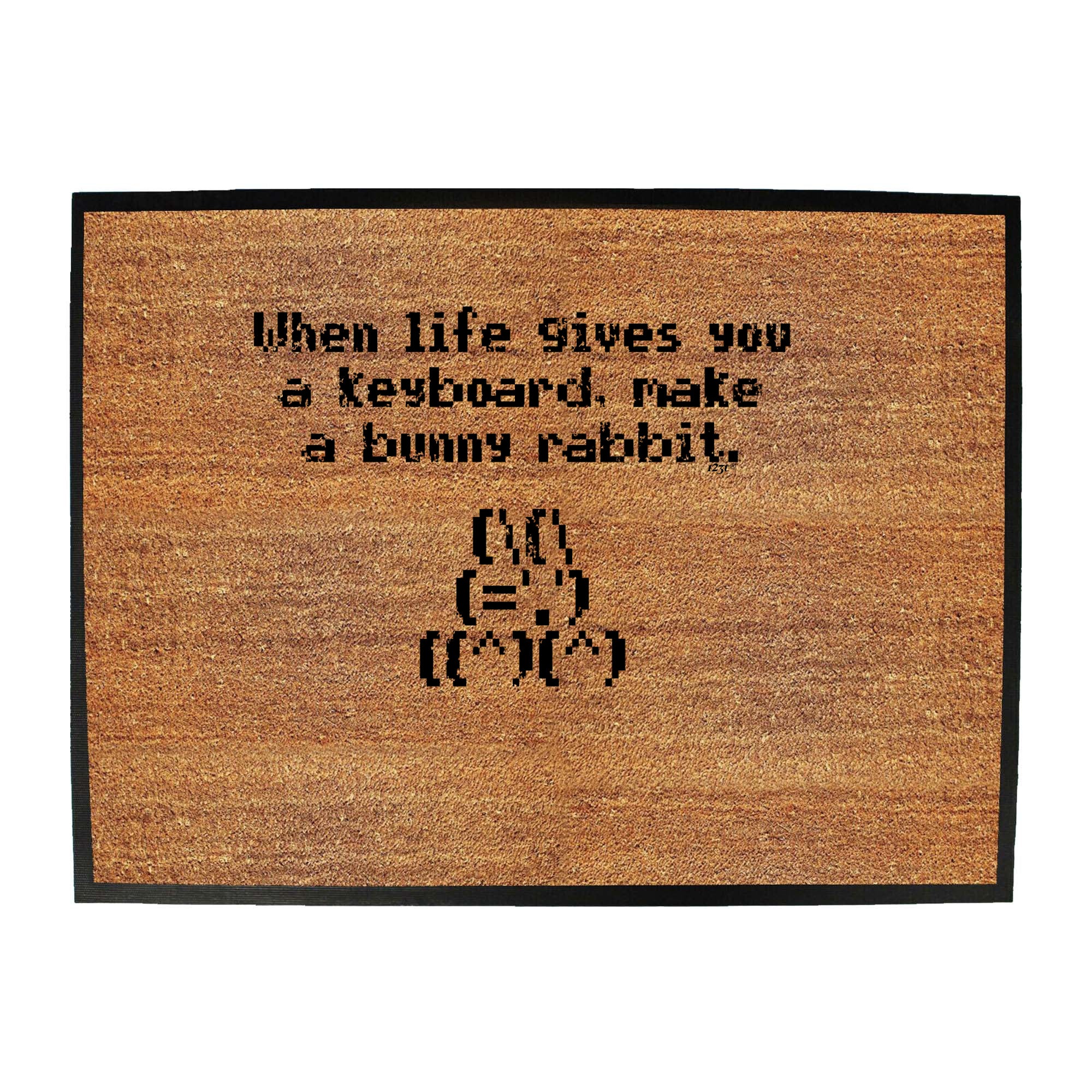 When Life Gives You A Keyboard Make A Bunny Rabbit - Funny Novelty Doormat