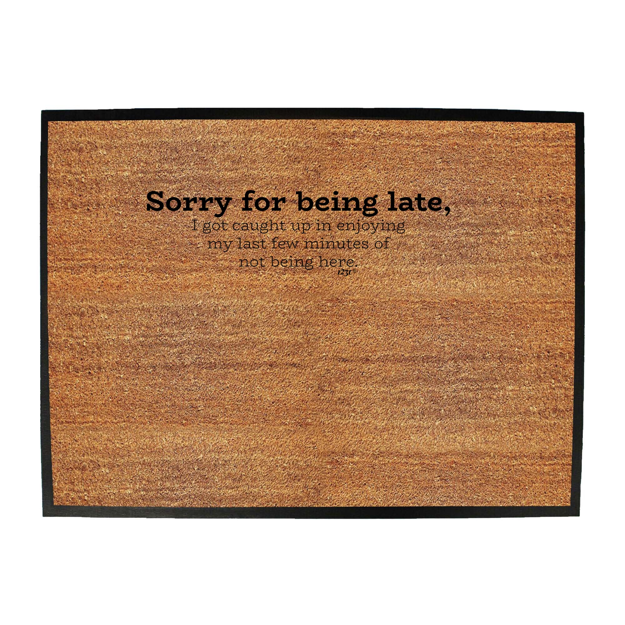 Sorry For Being Late Caught Up - Funny Novelty Doormat