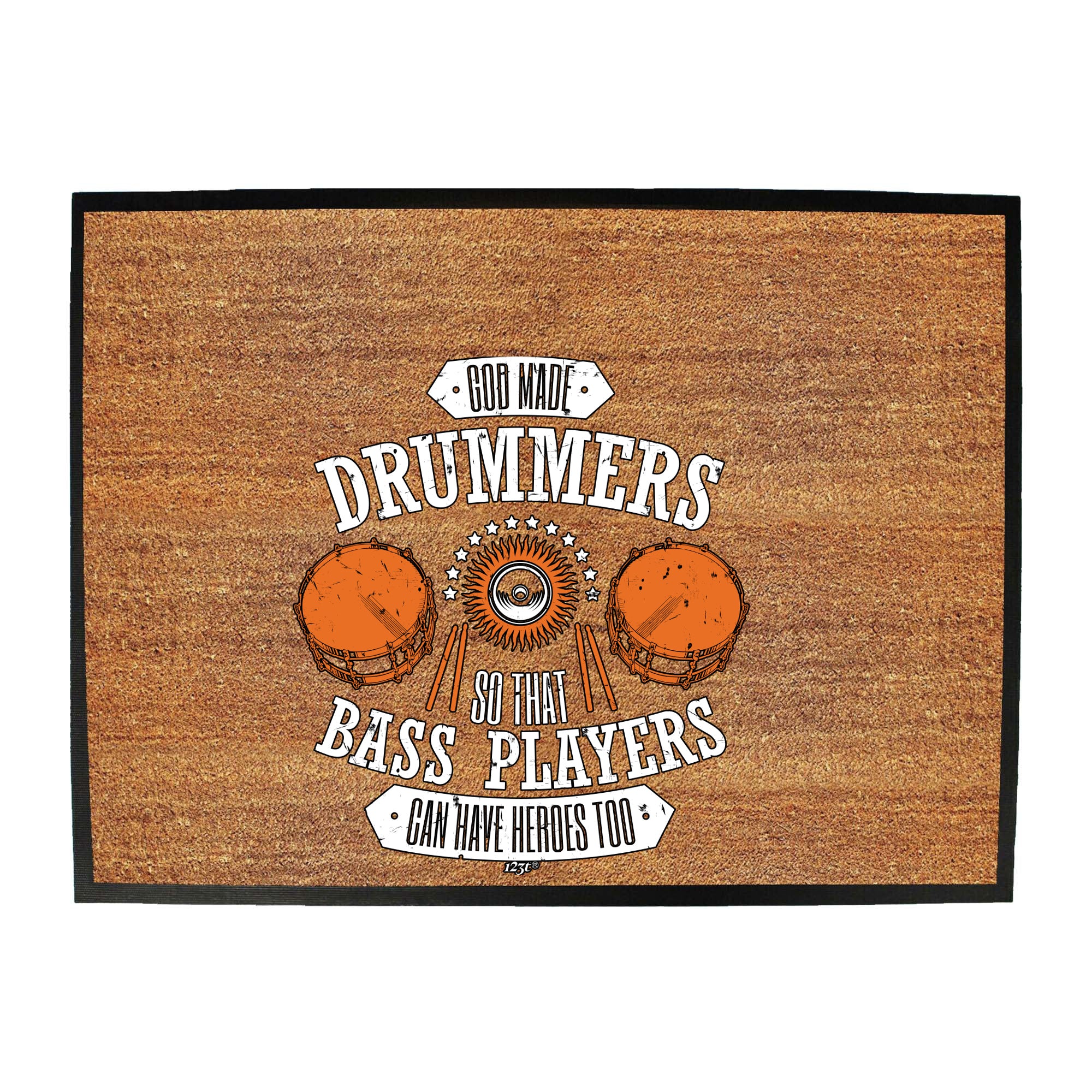 God Made Drummers Drums Music - Funny Novelty Doormat