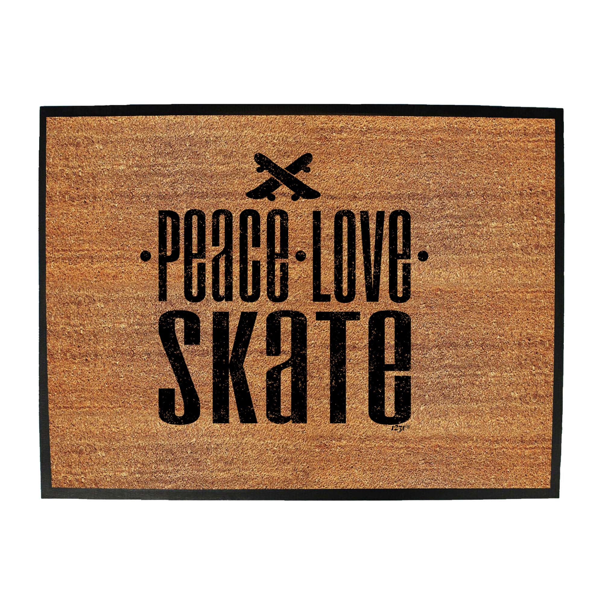 Peace Love Skate - Funny Novelty Doormat