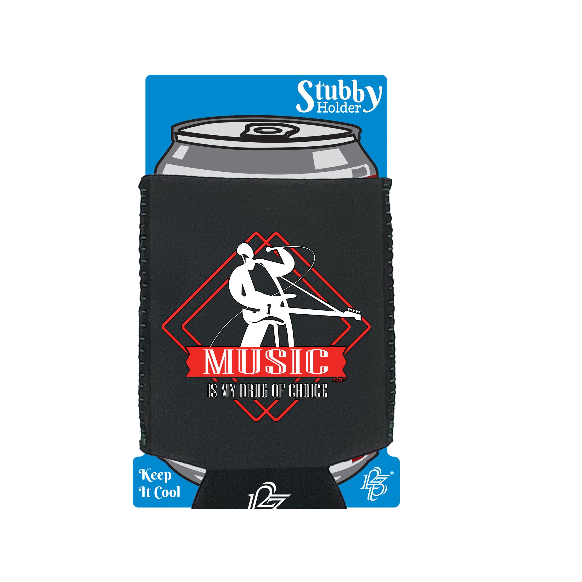 Music Is My D Of Choice Music - Funny Stubby Holder With Base