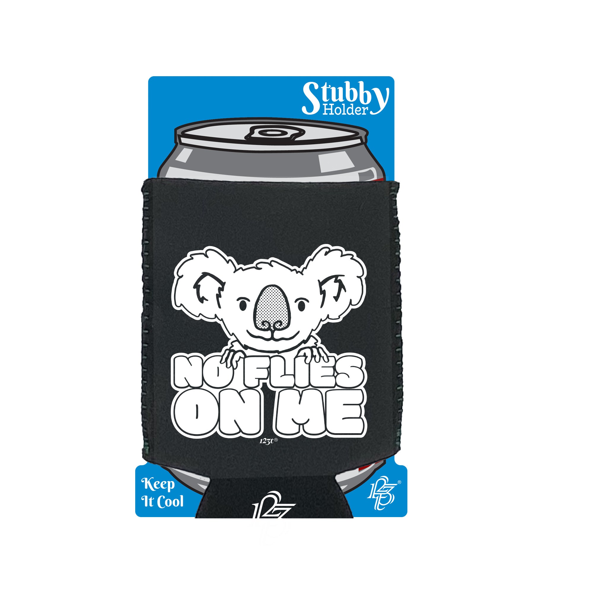 No Flies On Me - Funny Stubby Holder With Base
