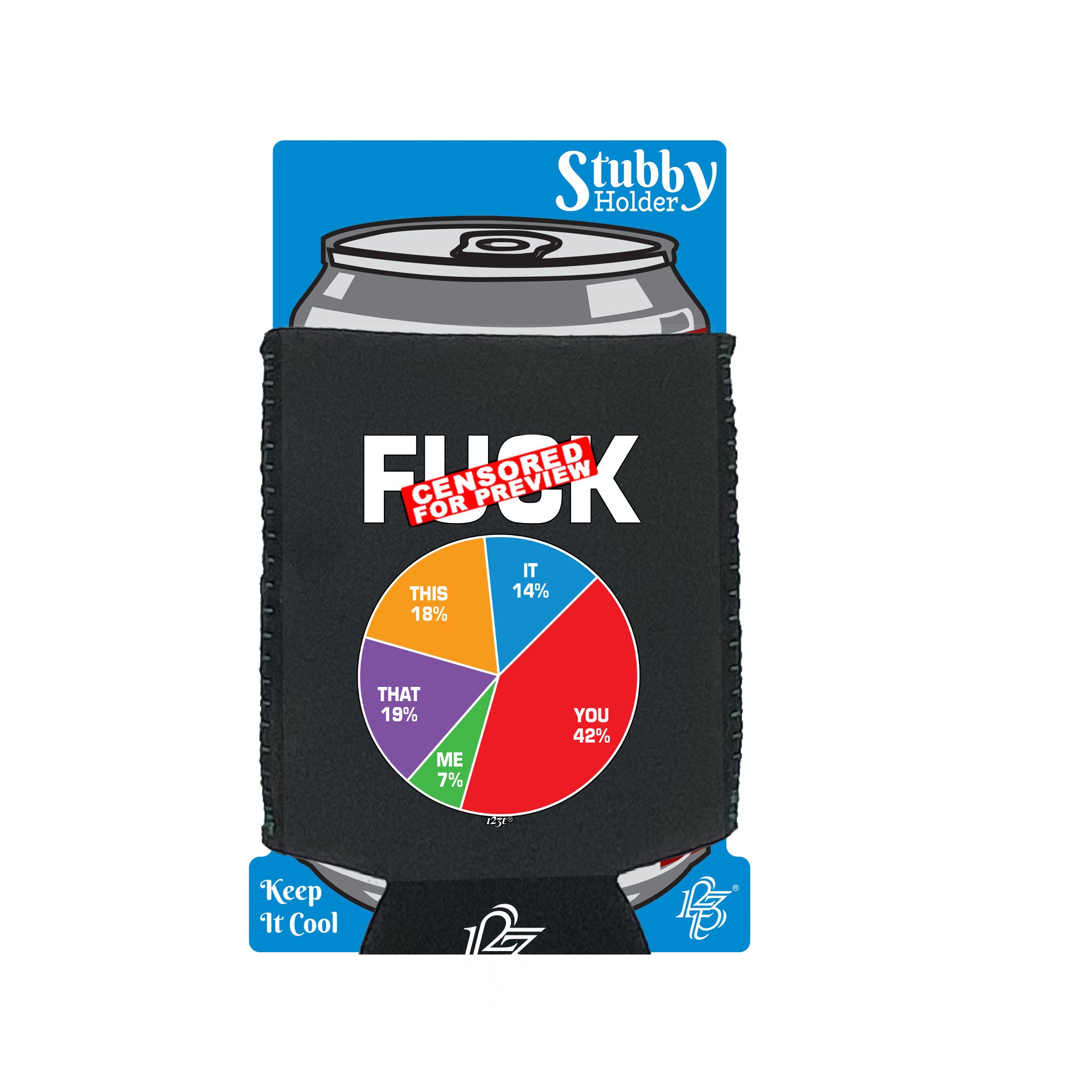 F K Statistics - Funny Stubby Holder With Base