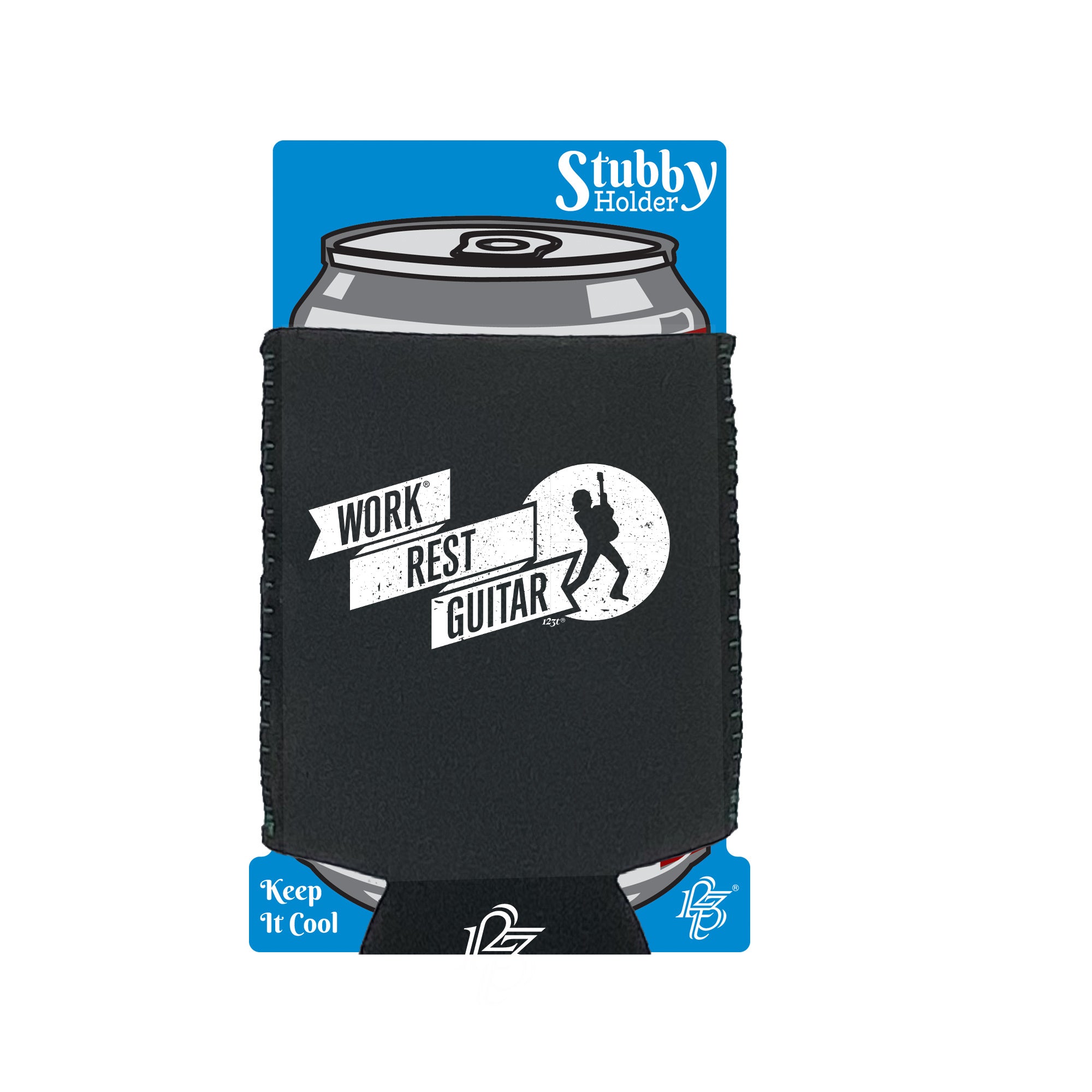 Work Rest Guitar Music - Funny Stubby Holder With Base