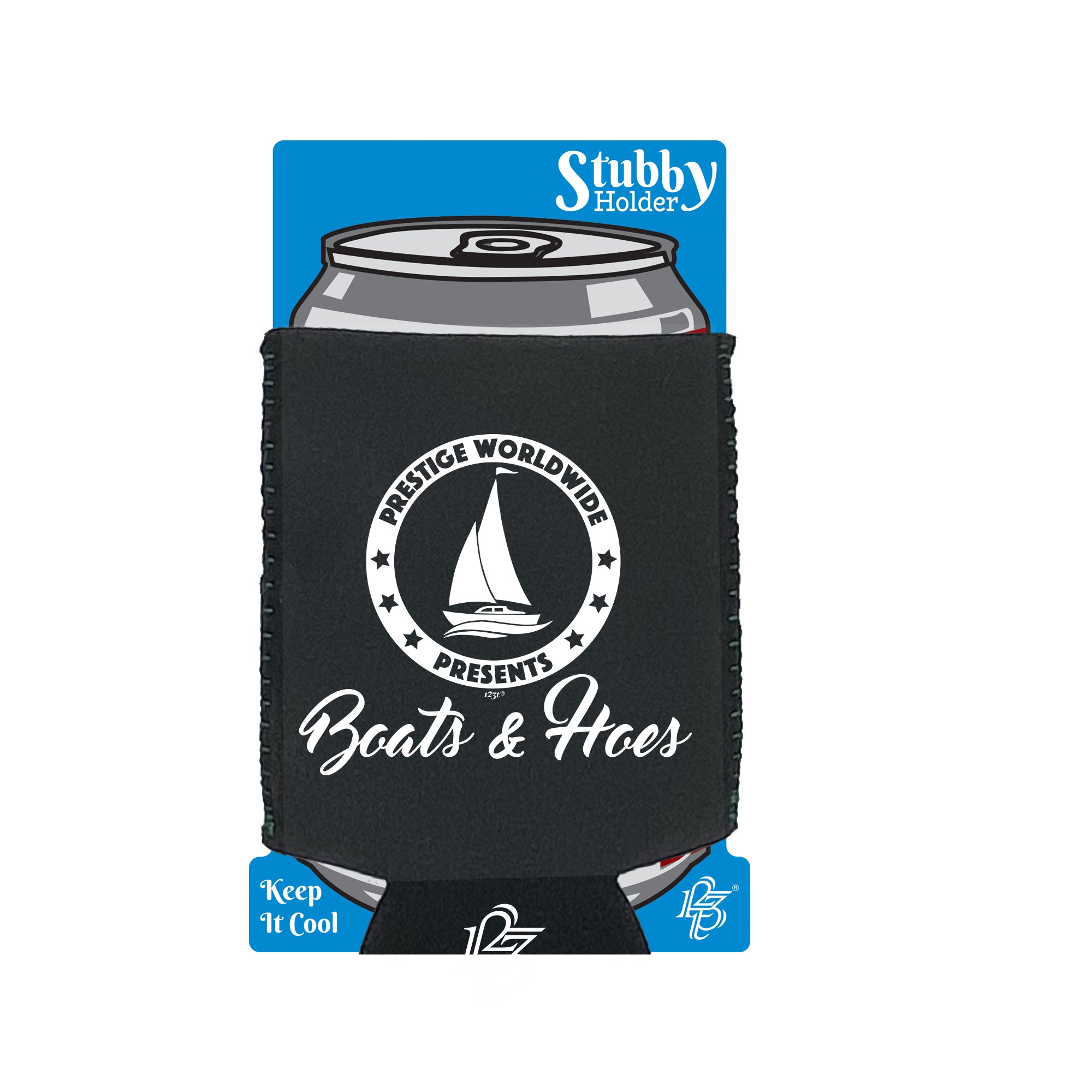 Boats And Hoes Ocean Bound - Funny Stubby Holder With Base