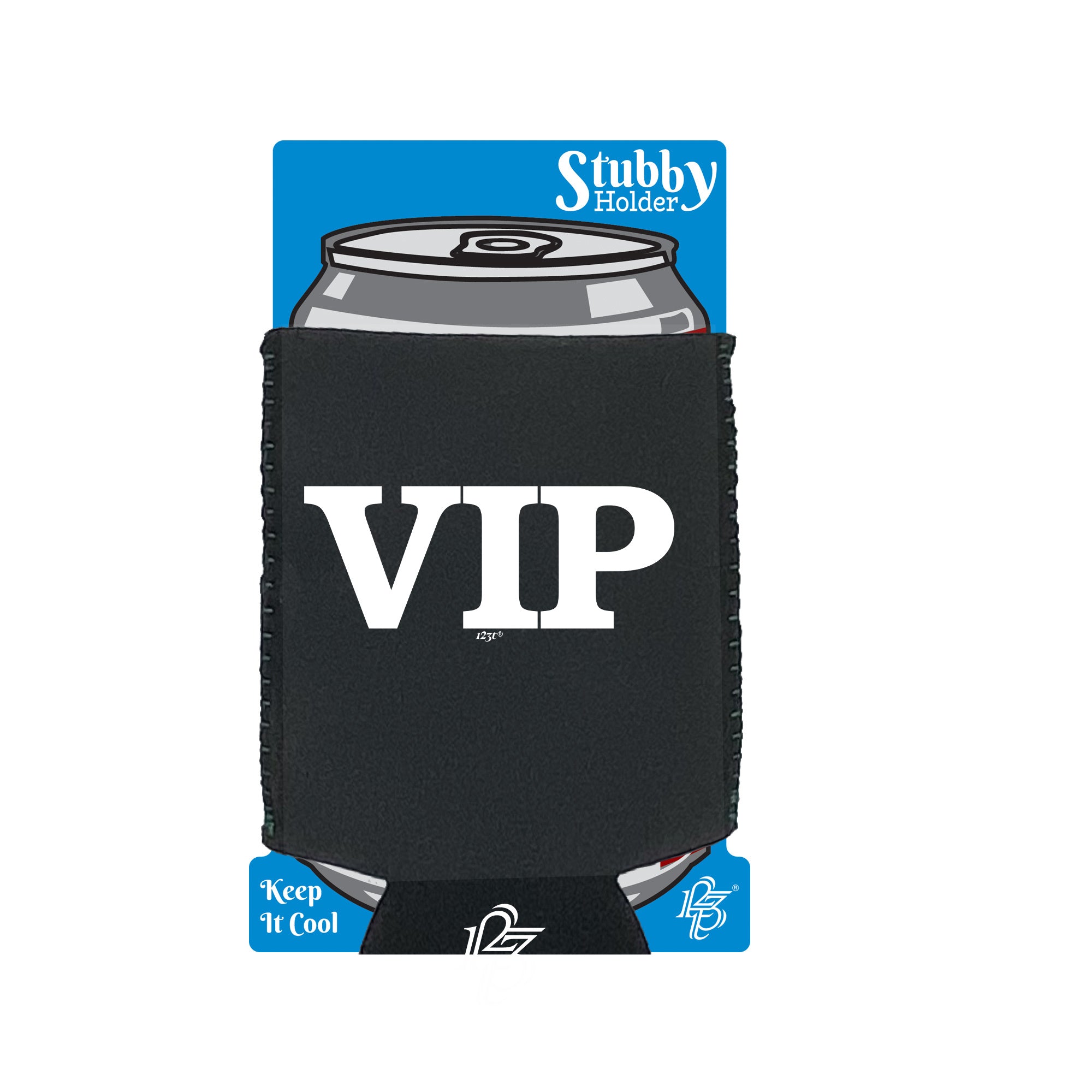 Vip White - Funny Stubby Holder With Base