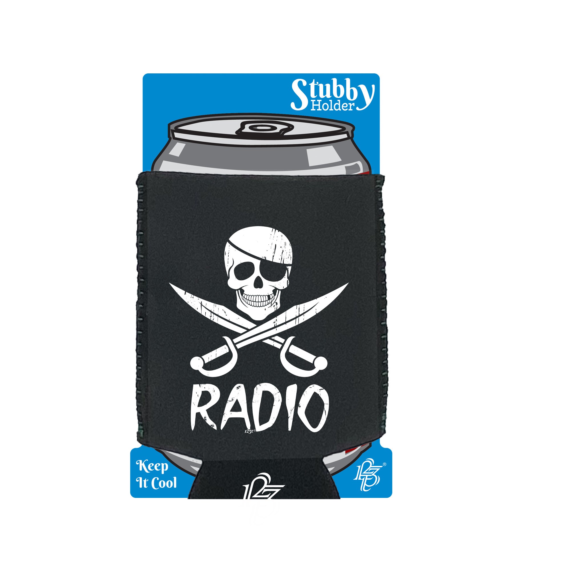 Pirate Radio - Funny Stubby Holder With Base