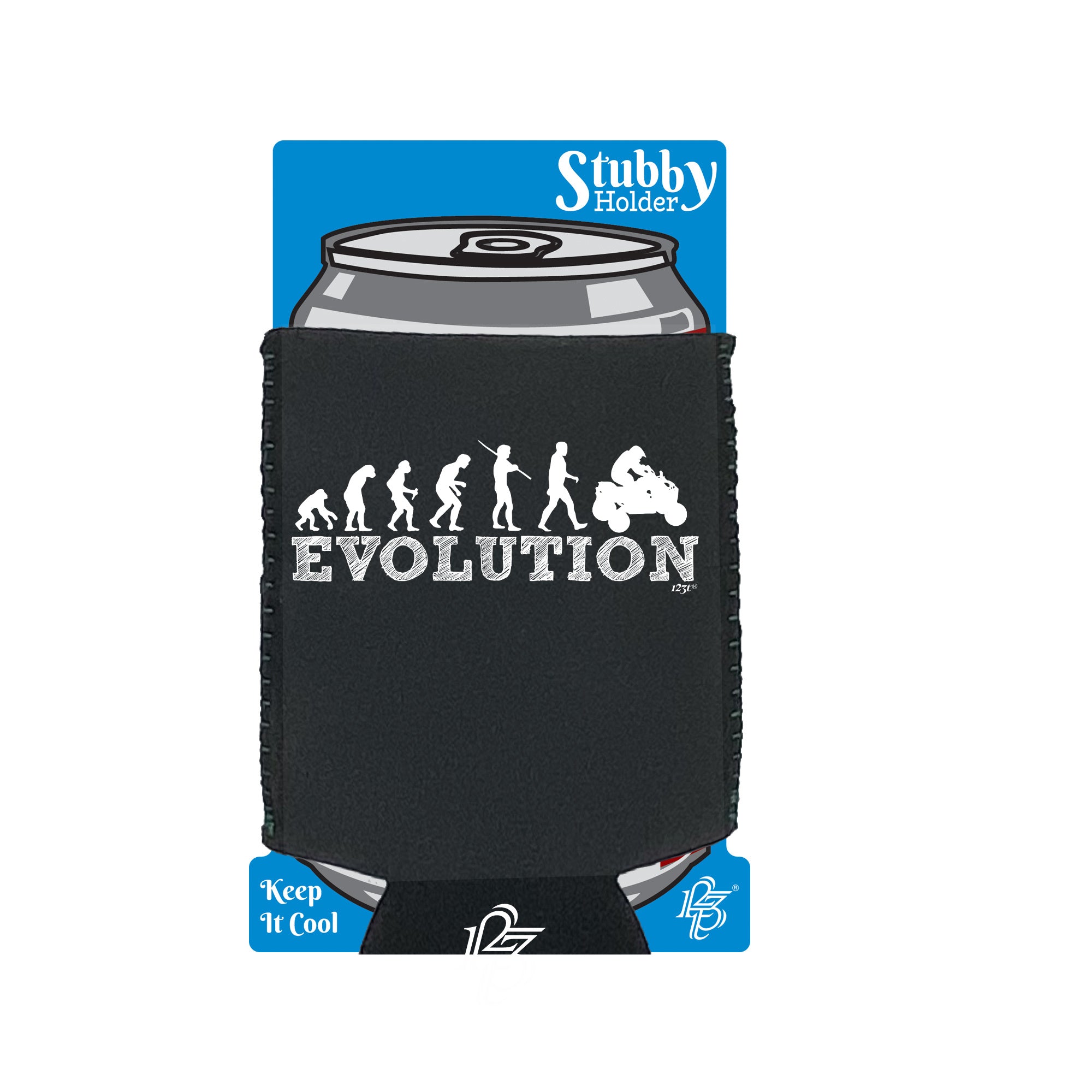 Evolution Quad Bike Atv - Funny Stubby Holder With Base