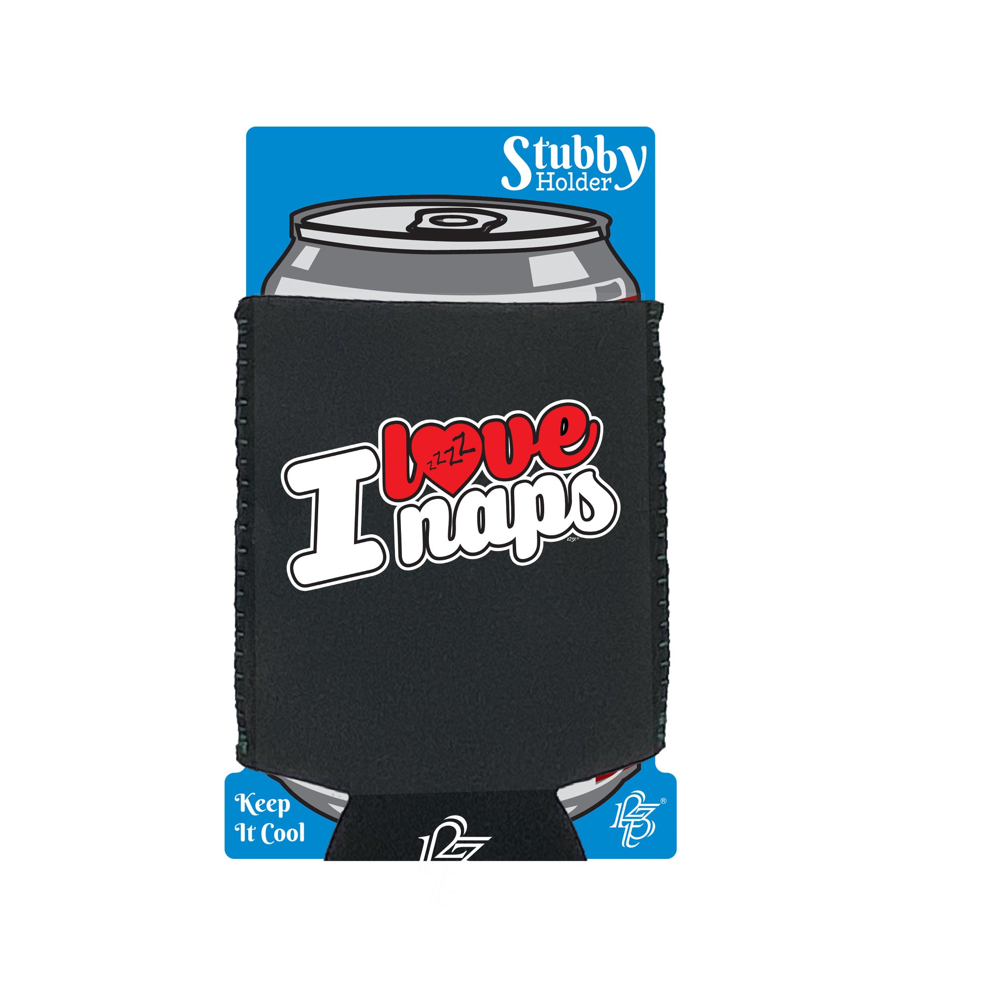 Love Naps Stencil - Funny Stubby Holder With Base