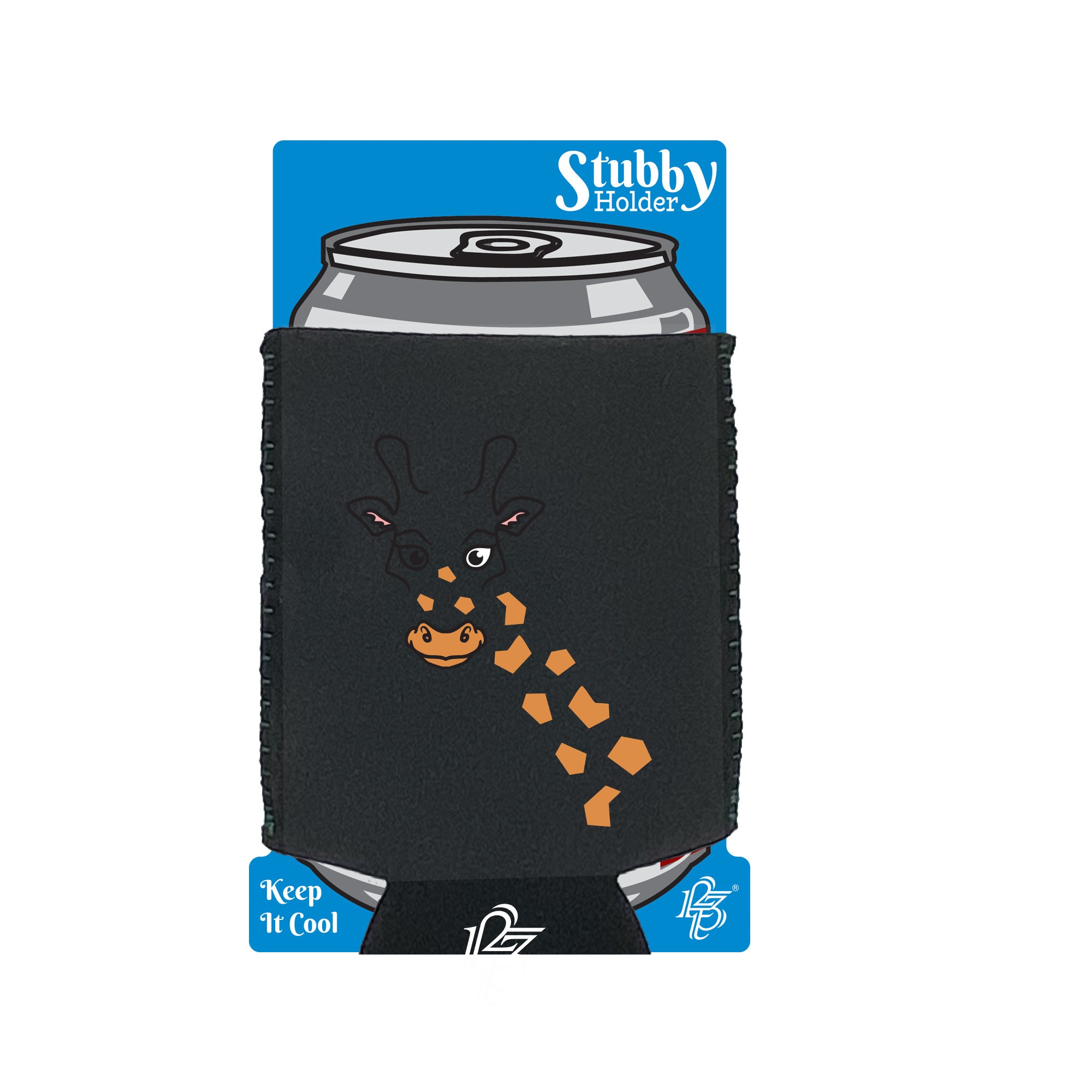 Giraffe Animal Face Ani Mates - Funny Stubby Holder With Base