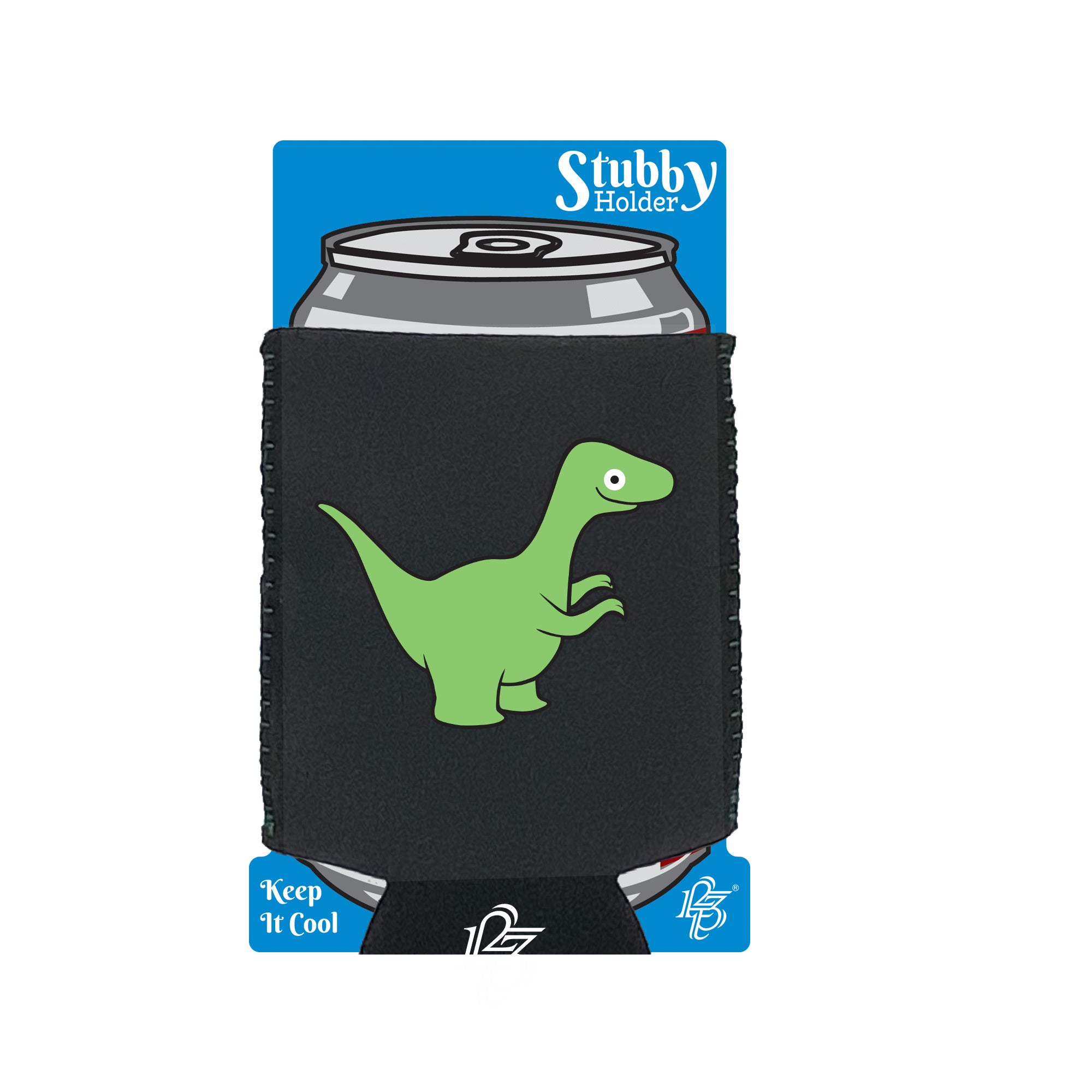 Dinosaur Veloceraptor Ani Mates - Funny Stubby Holder With Base