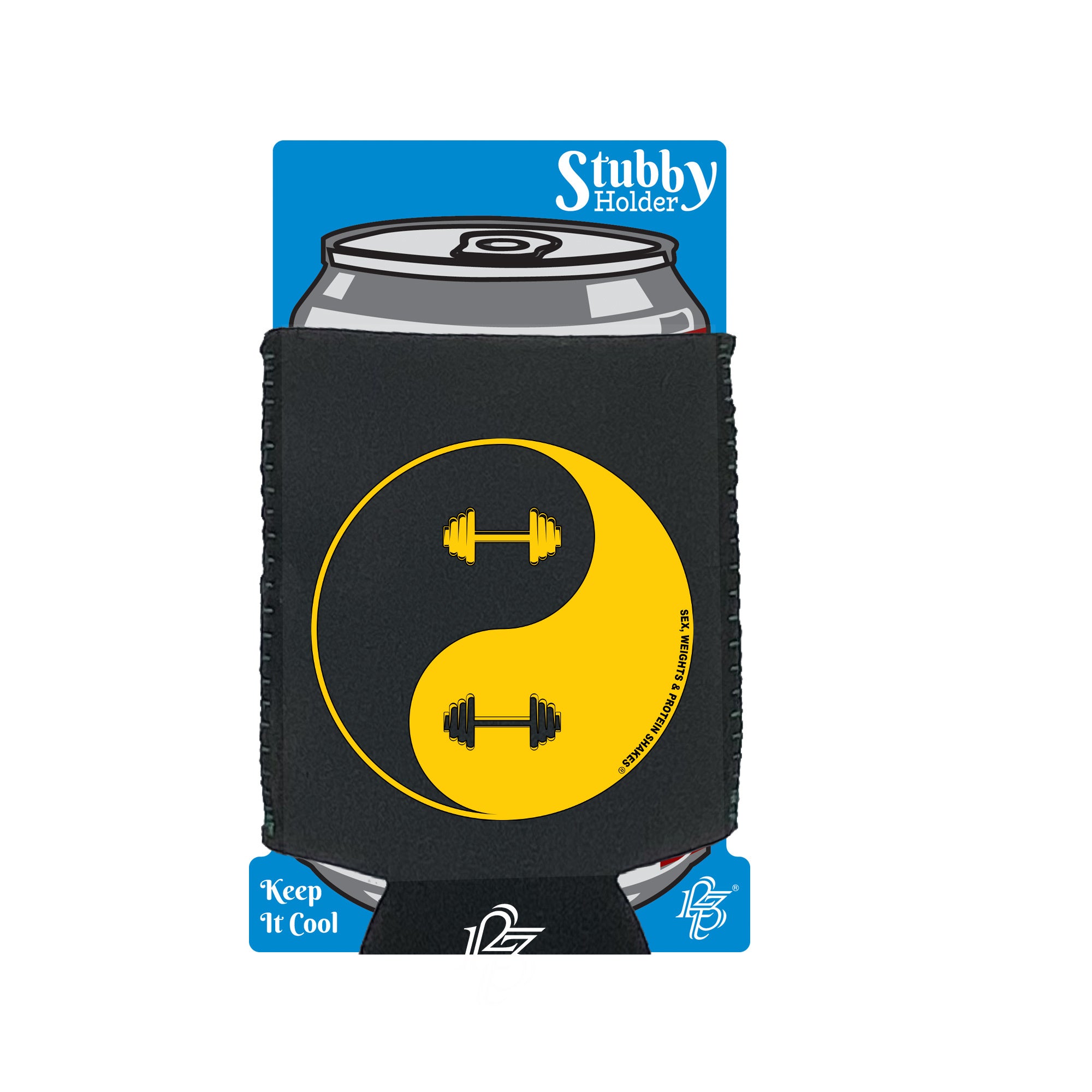 Swps Dumbbell Yin Yang - Funny Stubby Holder With Base
