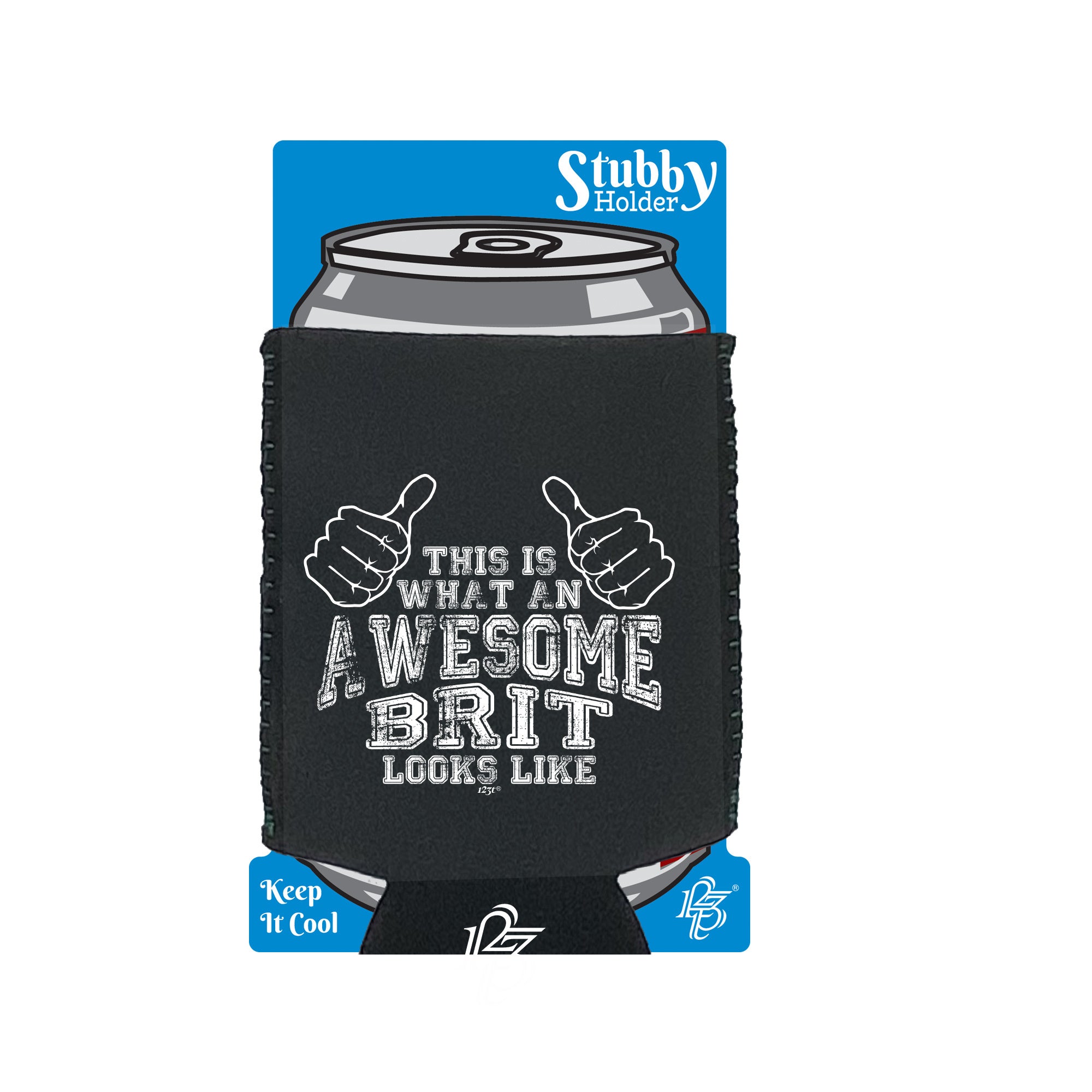 This Is What Awesome Brit - Funny Stubby Holder With Base