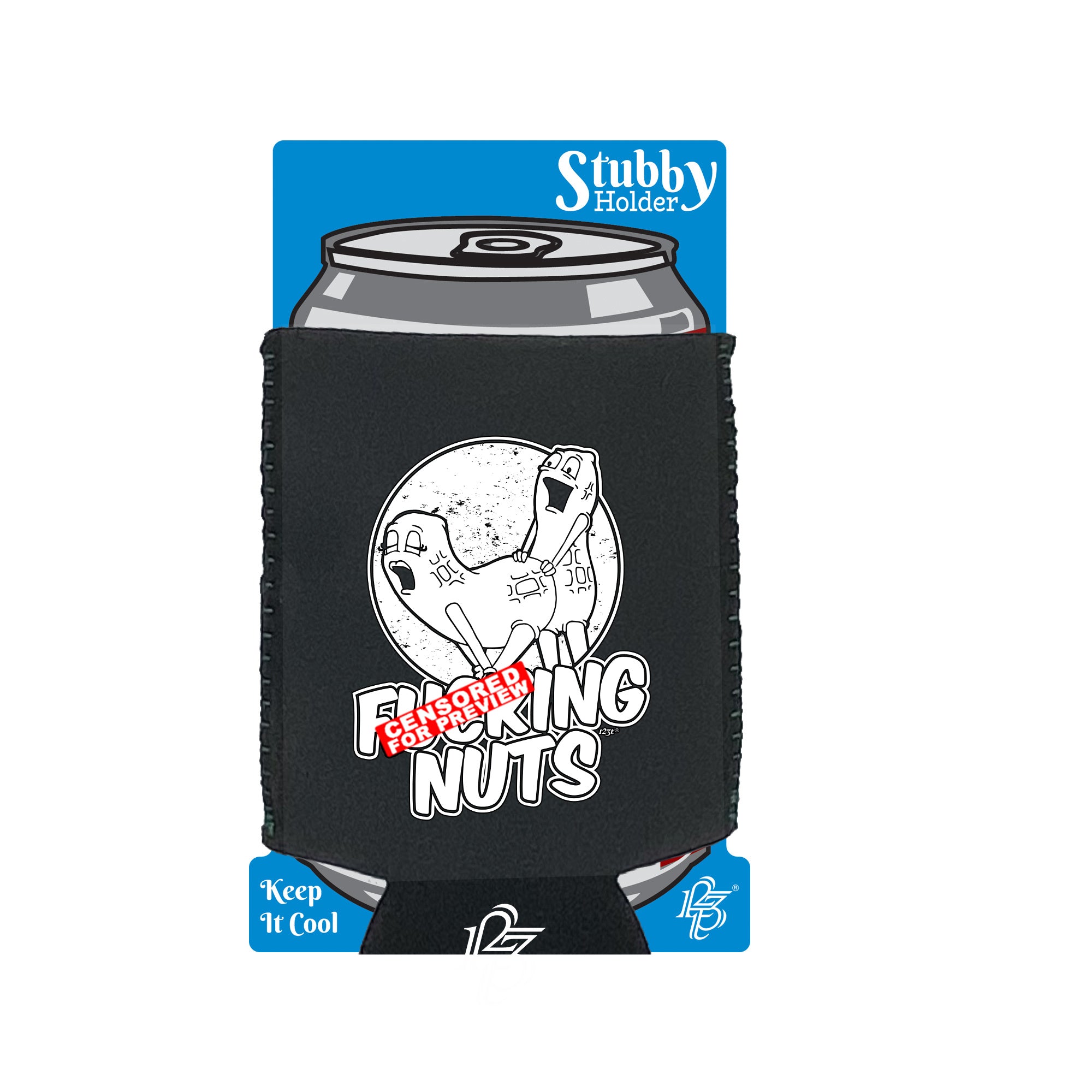 F King Nuts - Funny Stubby Holder With Base