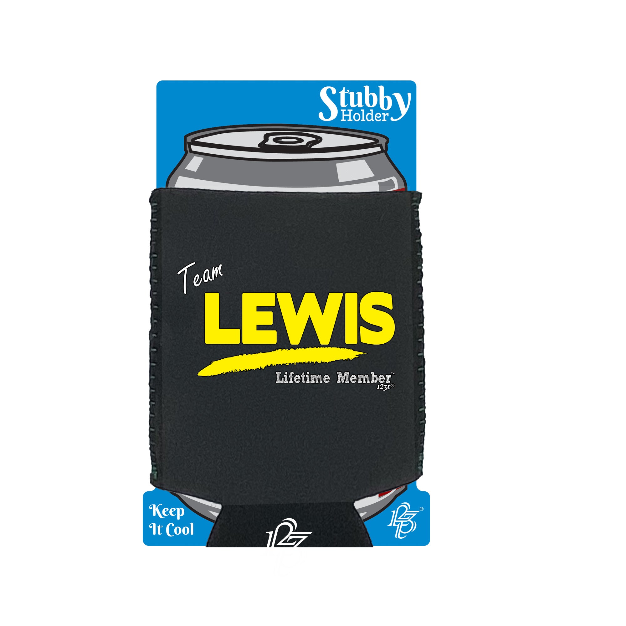 Lewis V1 Lifetime Member - Funny Stubby Holder With Base