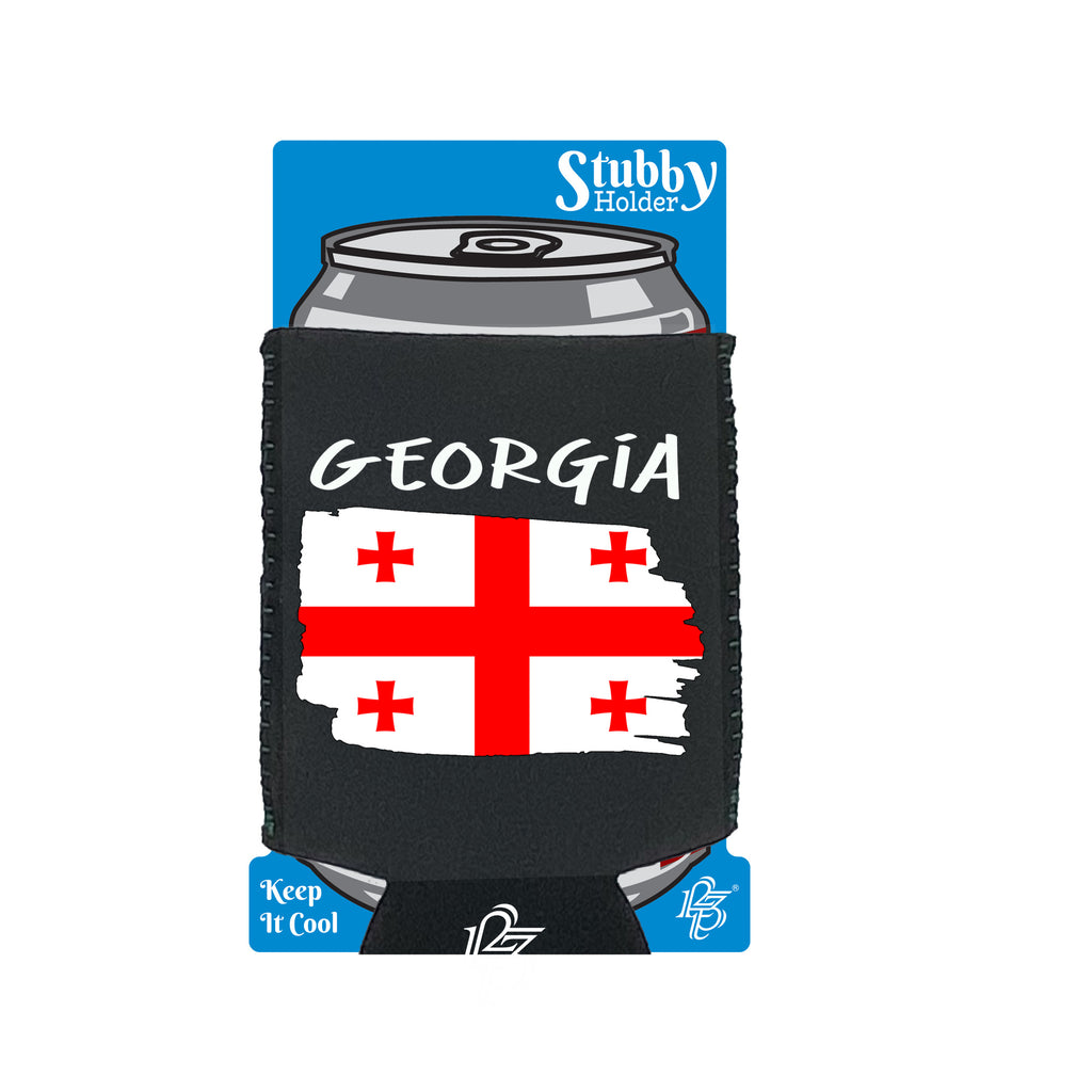 Georgia - Funny Stubby Holder With Base