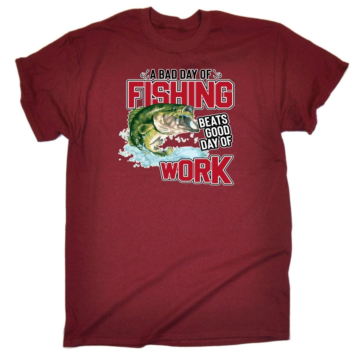 A Bad Day Fishing Beats Good Day At Work Angling Fish - Mens Funny T-Shirt Tshirts Tee Shirt - 123t Australia | Funny T-Shirts Mugs Novelty Gifts