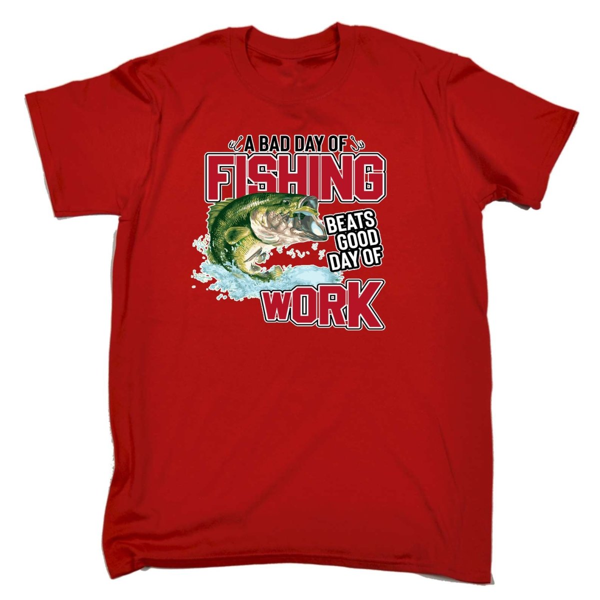 A Bad Day Fishing Beats Good Day At Work Angling Fish - Mens Funny T-Shirt Tshirts Tee Shirt - 123t Australia | Funny T-Shirts Mugs Novelty Gifts
