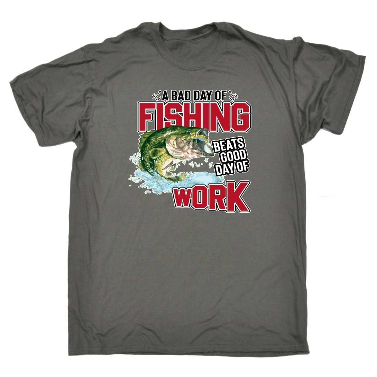 A Bad Day Fishing Beats Good Day At Work Angling Fish - Mens Funny T-Shirt Tshirts Tee Shirt - 123t Australia | Funny T-Shirts Mugs Novelty Gifts