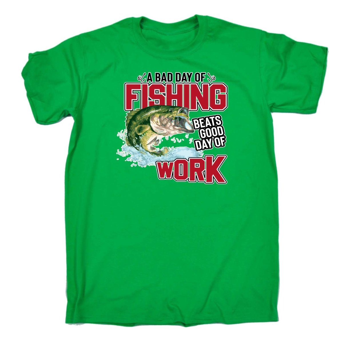 A Bad Day Fishing Beats Good Day At Work Angling Fish - Mens Funny T-Shirt Tshirts Tee Shirt - 123t Australia | Funny T-Shirts Mugs Novelty Gifts