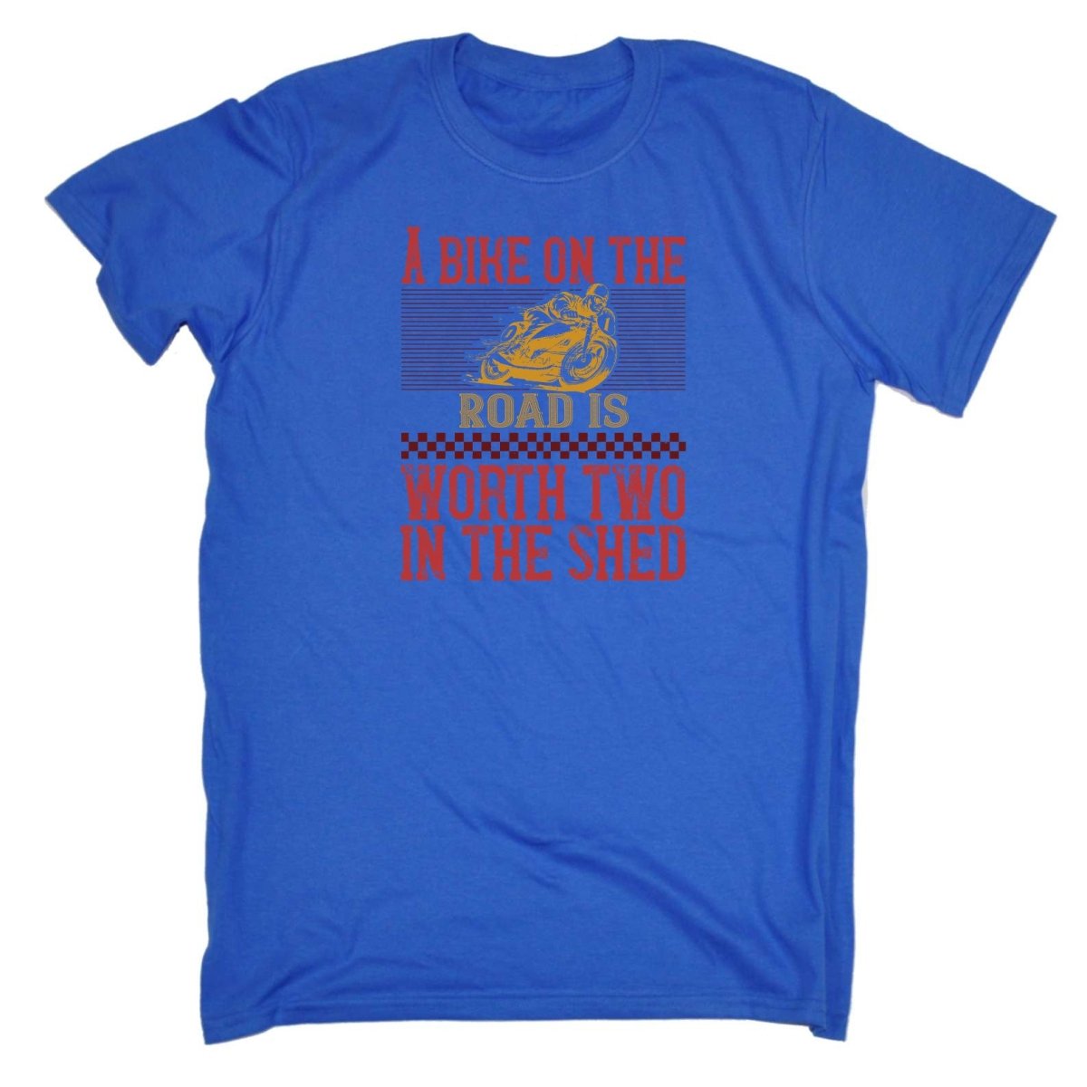 A Bike On The Worth Two In The Shed Motorbike - Mens Funny T-Shirt Tshirts Tee Shirt - 123t Australia | Funny T-Shirts Mugs Novelty Gifts