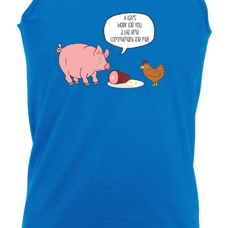 A Days Work Life Time Commitment - Funny Novelty Vest Singlet Unisex Tank Top - 123t Australia | Funny T-Shirts Mugs Novelty Gifts