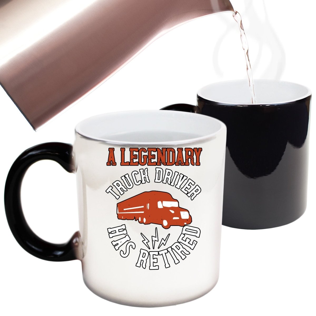 A Legendary Truck Driver Has Retired Mug Cup - 123t Australia | Funny T-Shirts Mugs Novelty Gifts