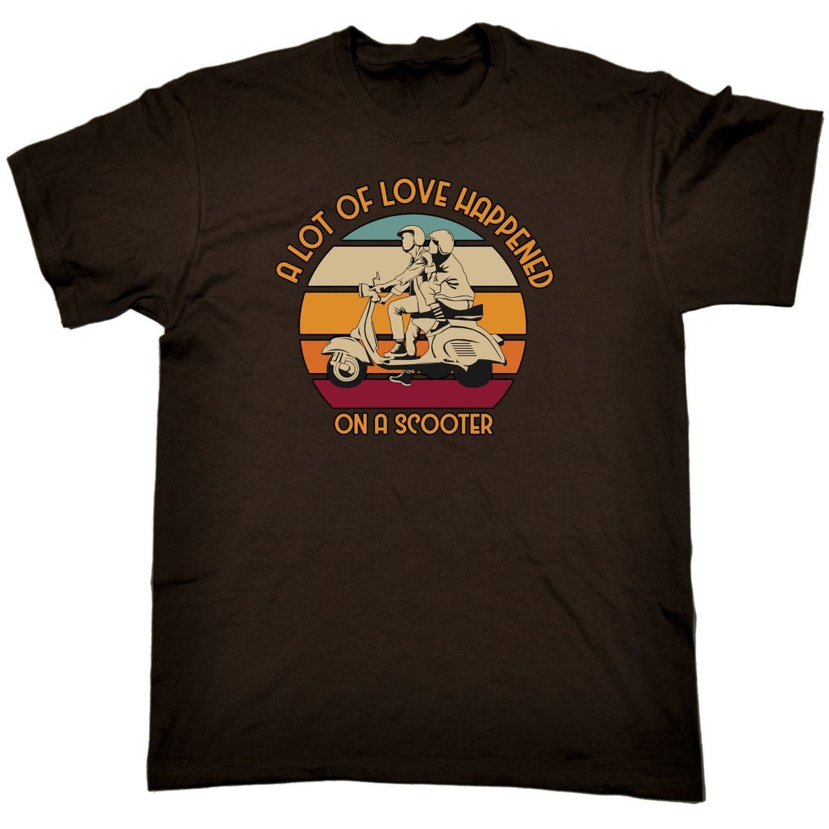 A Lot Of Love Happened On A Scotter - Mens Funny T-Shirt Tshirts Tee Shirt - 123t Australia | Funny T-Shirts Mugs Novelty Gifts
