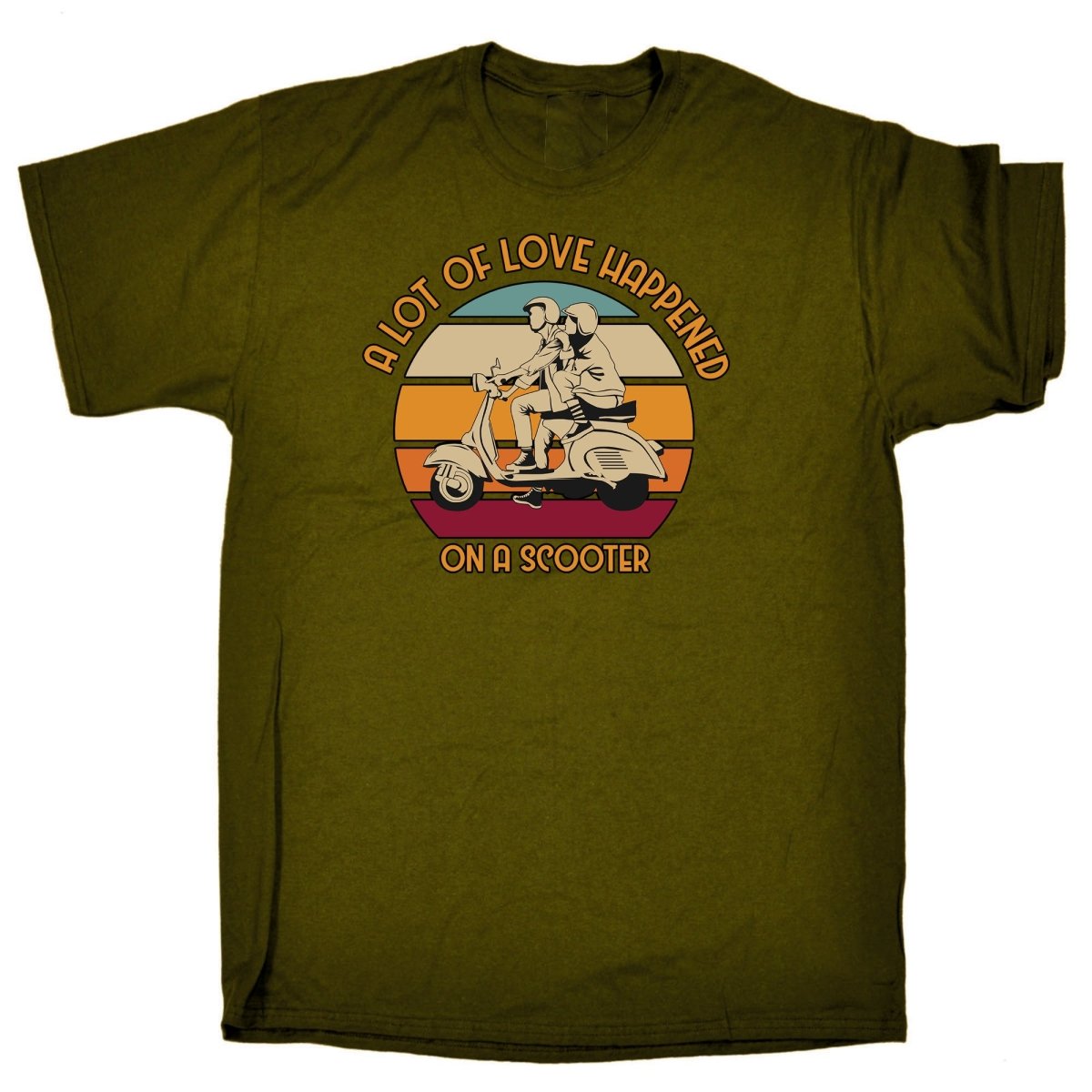 A Lot Of Love Happened On A Scotter - Mens Funny T-Shirt Tshirts Tee Shirt - 123t Australia | Funny T-Shirts Mugs Novelty Gifts