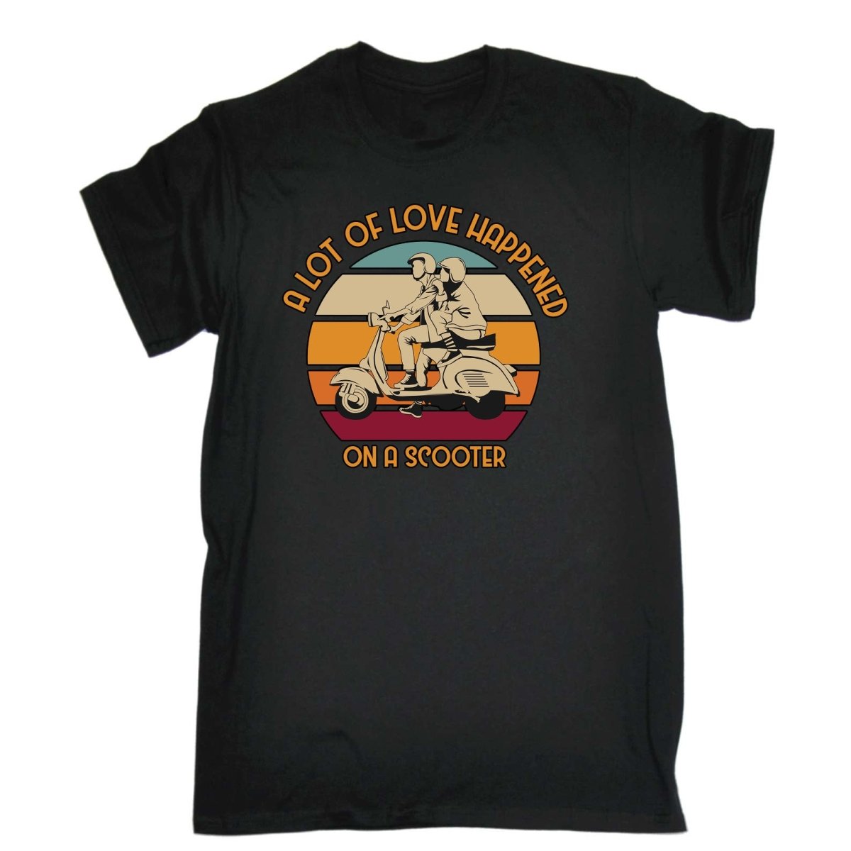 A Lot Of Love Happened On A Scotter - Mens Funny T-Shirt Tshirts Tee Shirt - 123t Australia | Funny T-Shirts Mugs Novelty Gifts