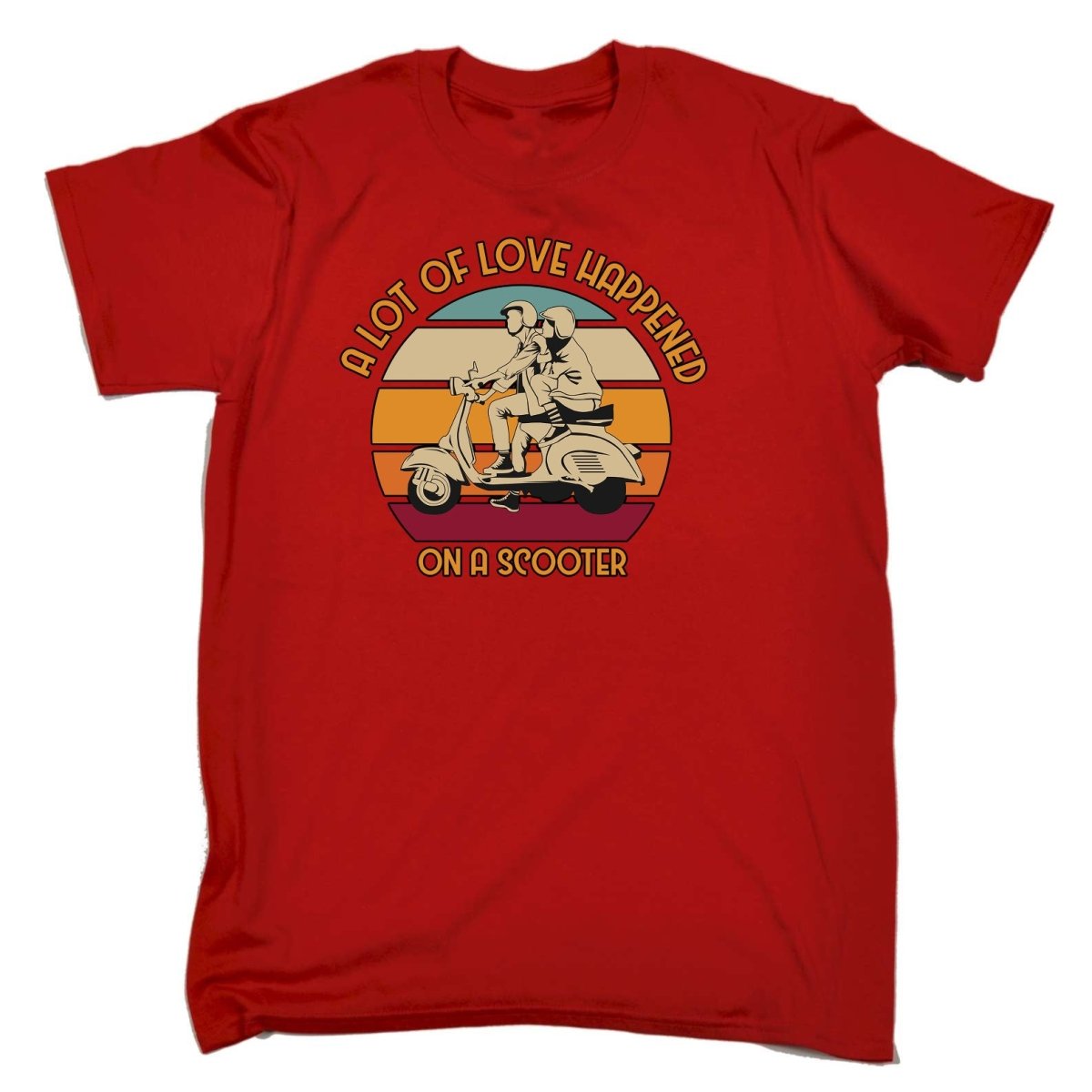 A Lot Of Love Happened On A Scotter - Mens Funny T-Shirt Tshirts Tee Shirt - 123t Australia | Funny T-Shirts Mugs Novelty Gifts