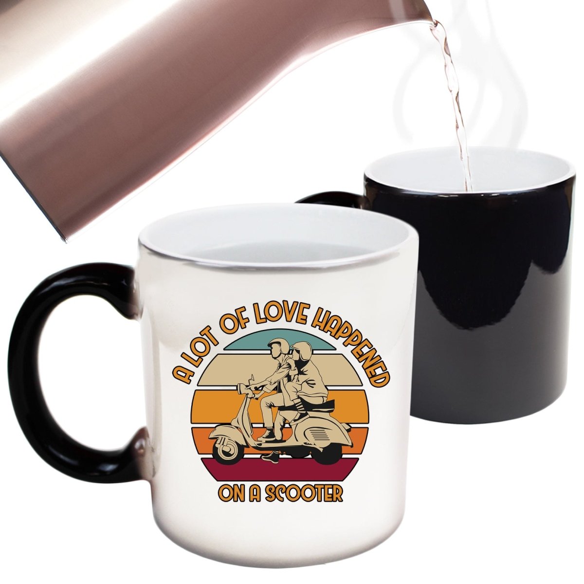 A Lot Of Love Happened On A Scotter Mug Cup - 123t Australia | Funny T-Shirts Mugs Novelty Gifts