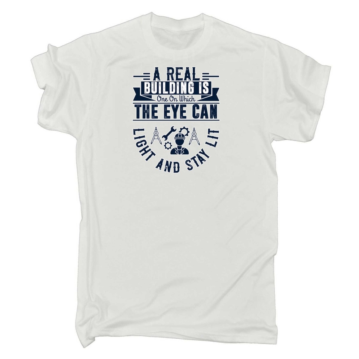 A Real Buil Ding Is One On Which - Mens Funny T-Shirt Tshirts - 123t Australia | Funny T-Shirts Mugs Novelty Gifts