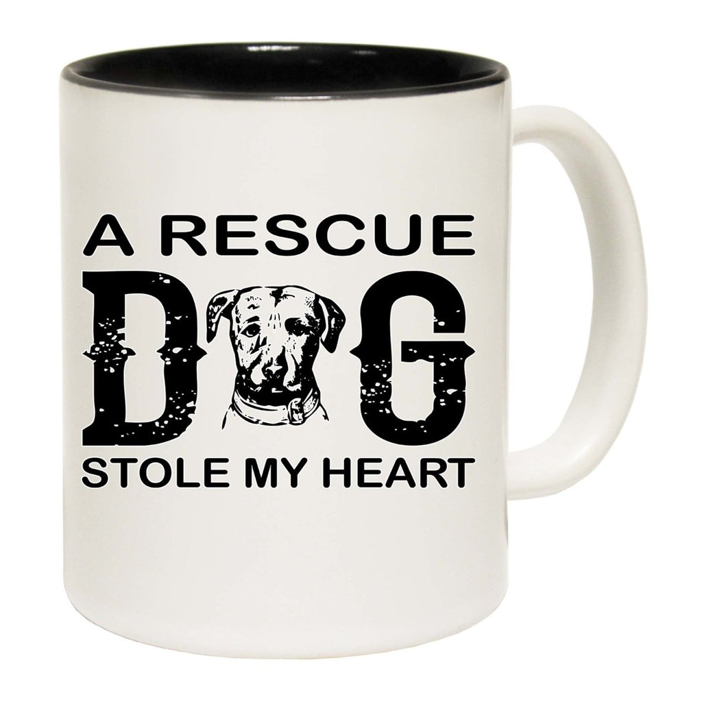 A Rescue Dog Stole My Heart Mug Cup - 123t Australia | Funny T-Shirts Mugs Novelty Gifts